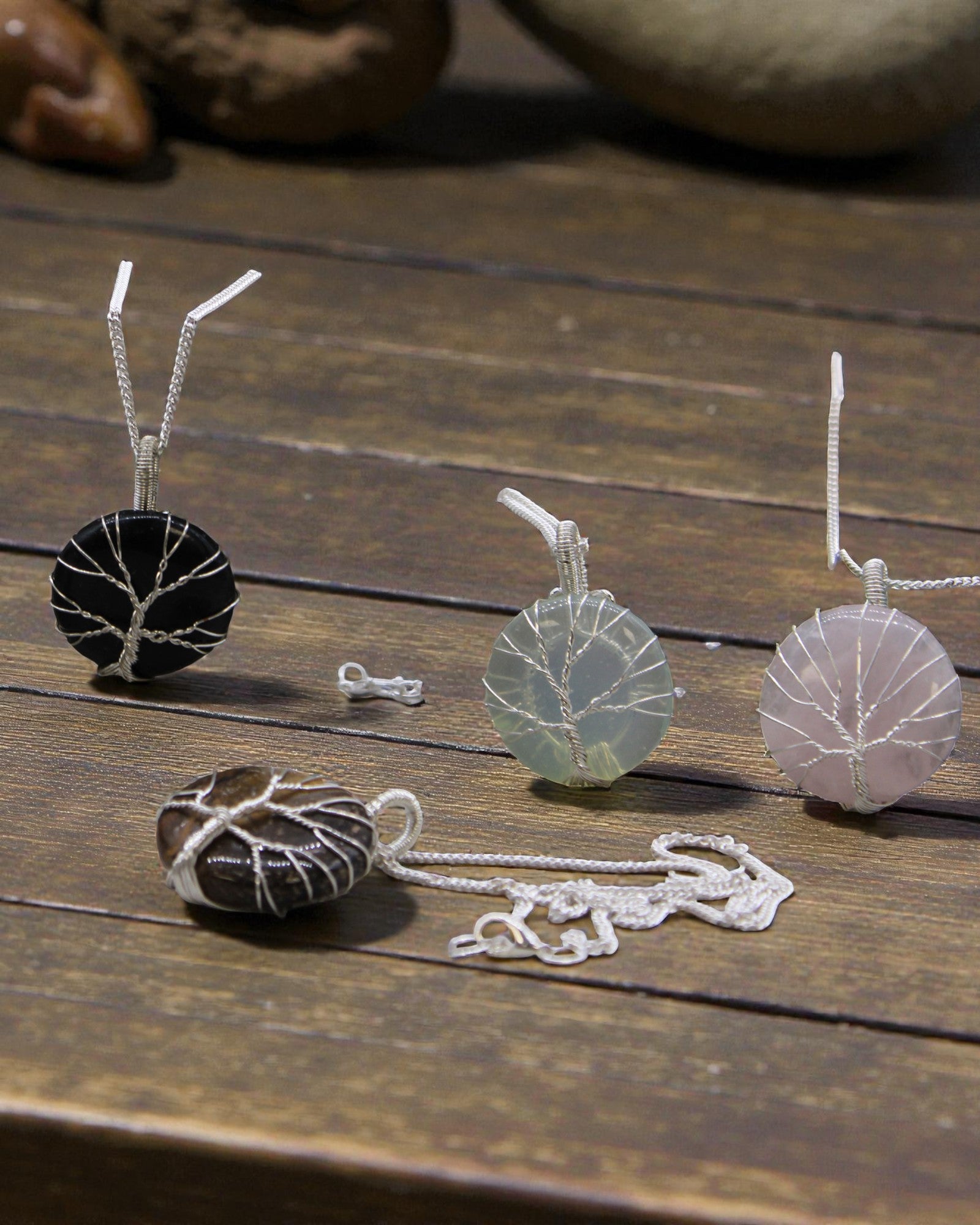 Albero della Luce – Collana con opalite e Albero della Vita