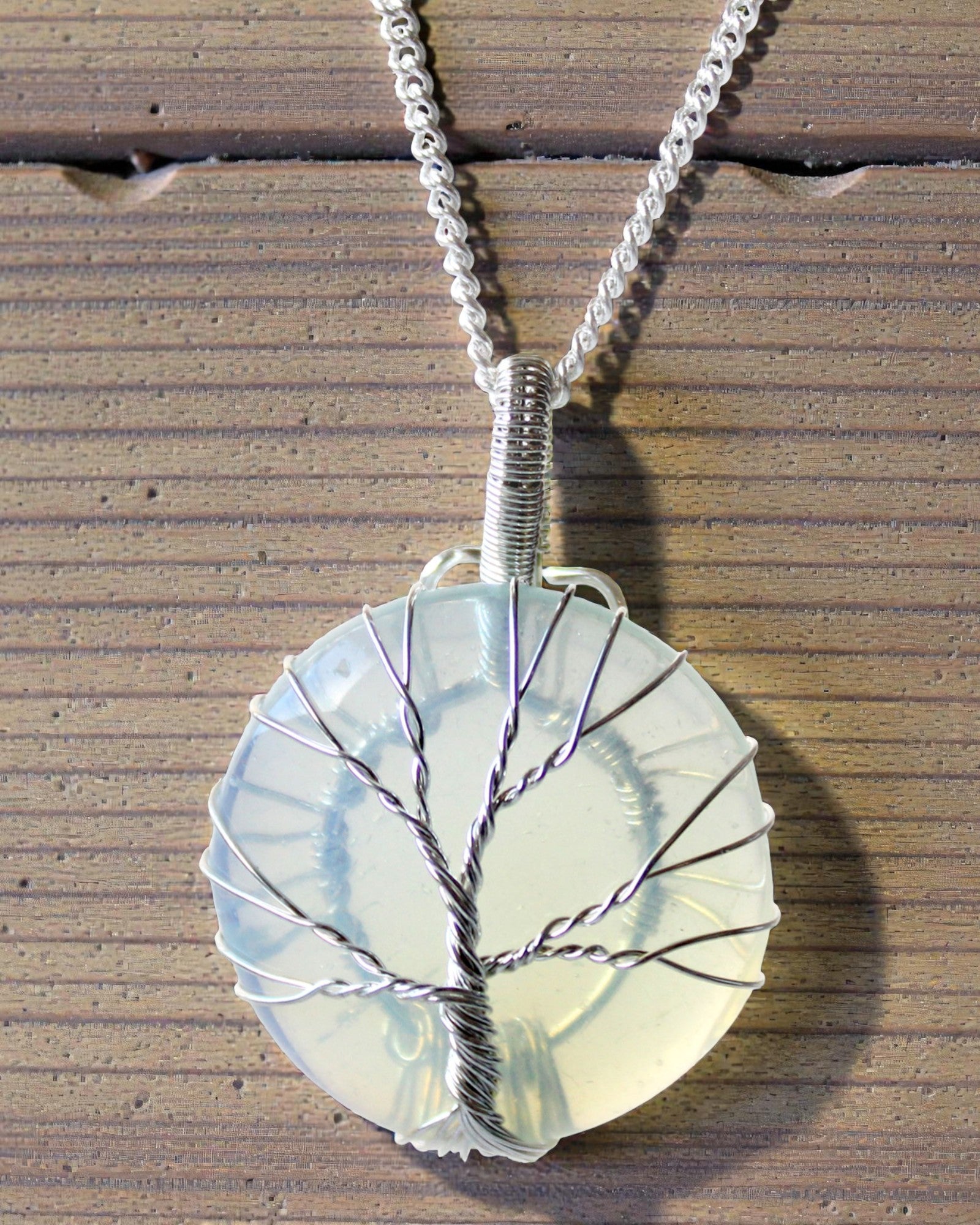 Albero della Luce – Collana con opalite e Albero della Vita