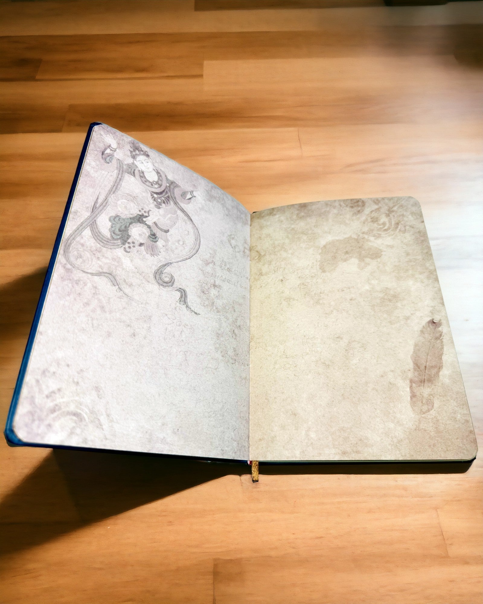 Taccuino Classico con Copertina Rigida a Tema Lavoro a Maglia - Blu Navy. Possibilità di incisione