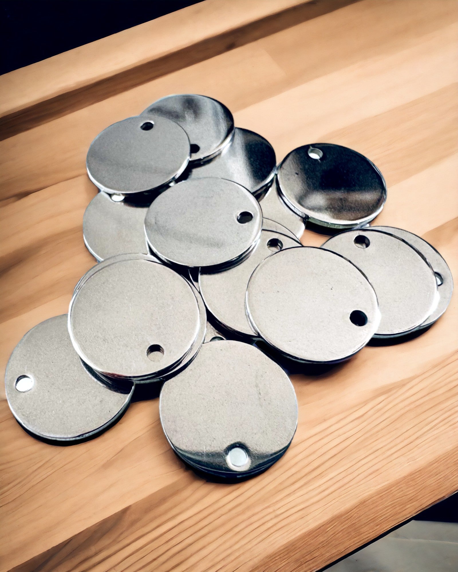 Ciondolo Rotondo in Acciaio Inossidabile per regalo con possibilità di Personalizzazione, incisione