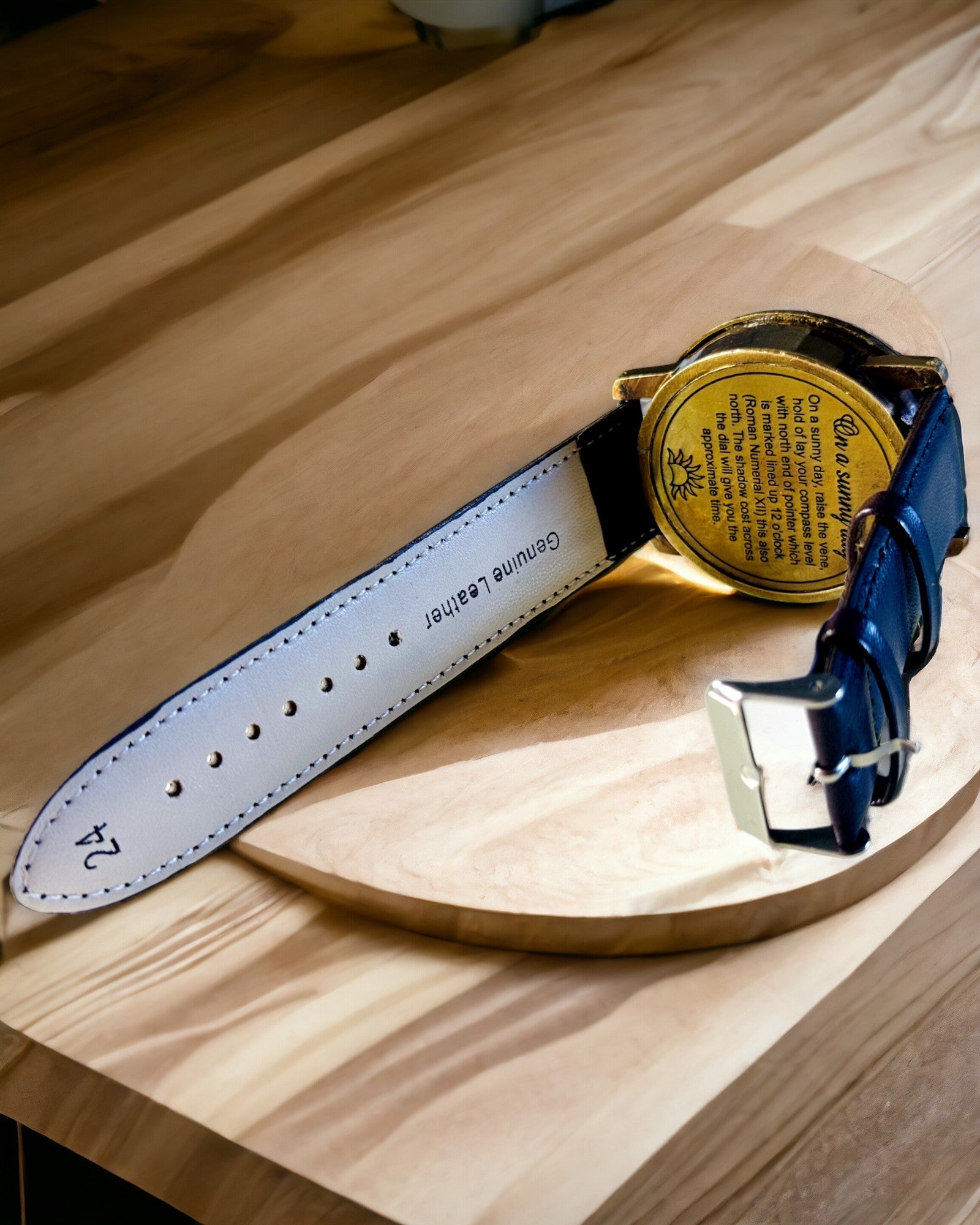 Orologio Solare con Bussola - Fatto a Mano, Artigianato Autentico, possibilità di incisione