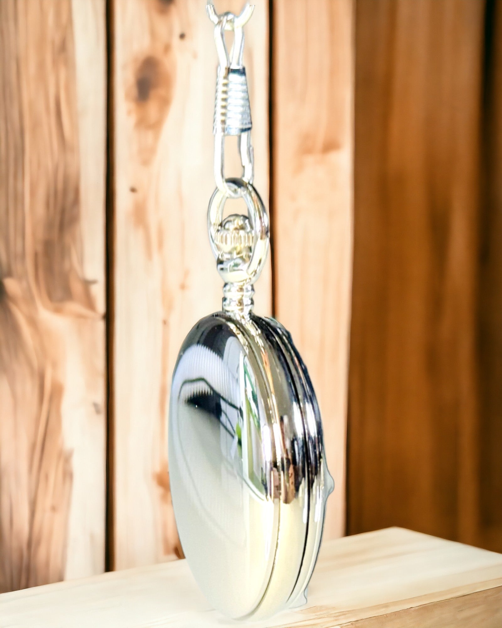 Orologio da tasca in argento con movimento al quarzo e possibilità di incisione