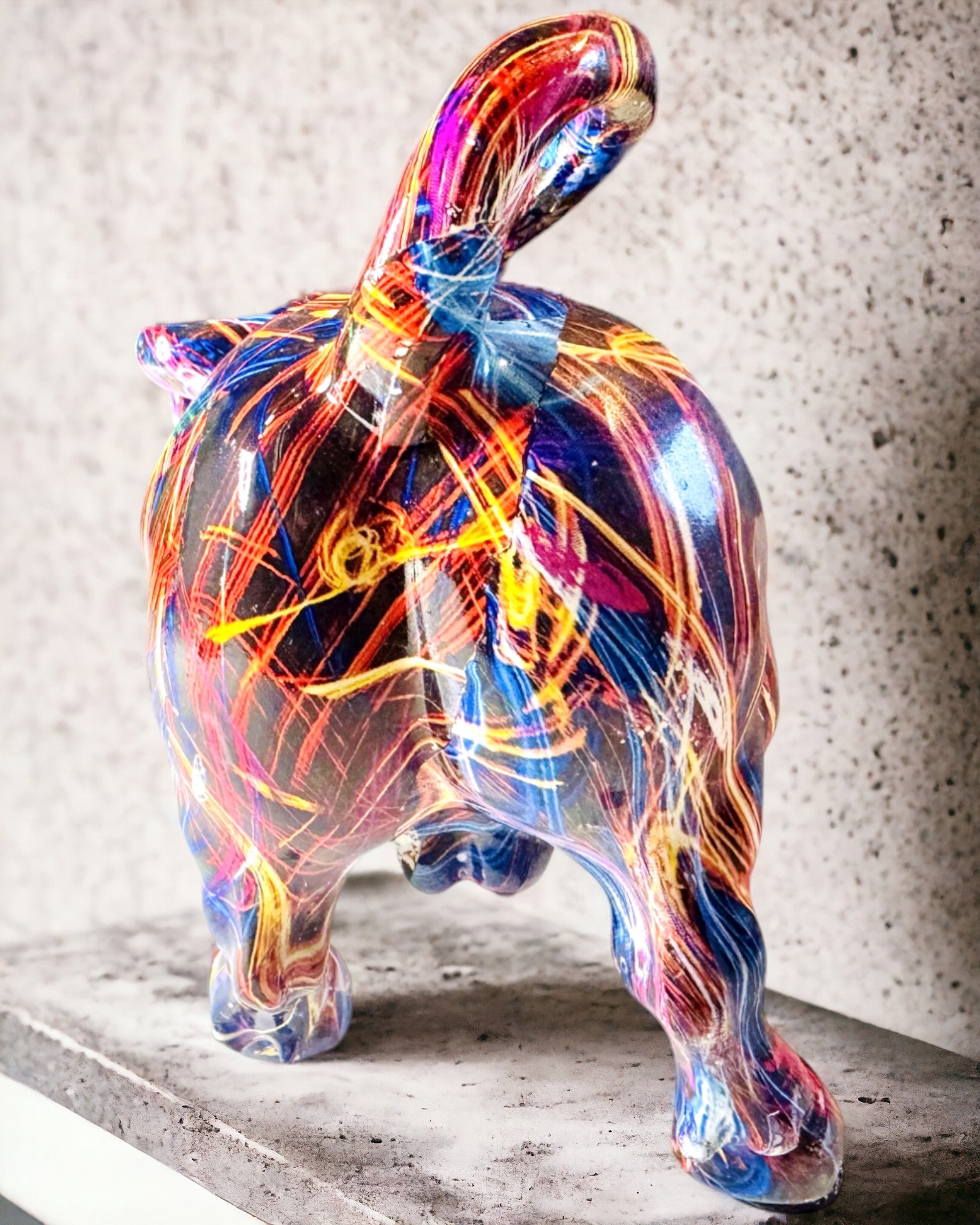 Scultura Decorativa Toro "BullArt" – Arte Unica con Opzione di Incisione - 4 varianti di colore, per regalo personalizzato