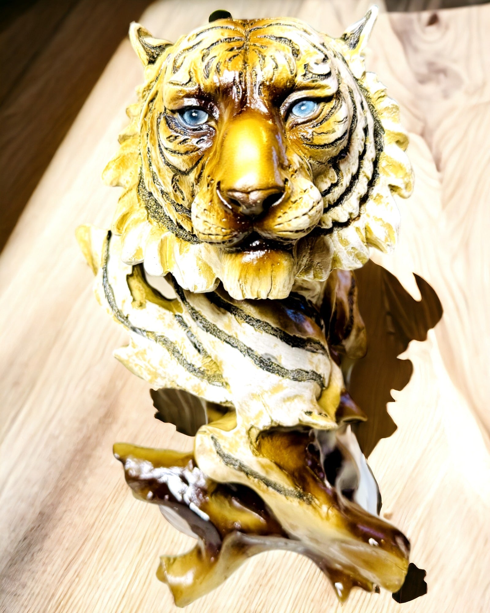 Statuetta "Tigre Re della Giungla" con Opzione di Incisione, figura di 29 cm di altezza, decorazione per regalo