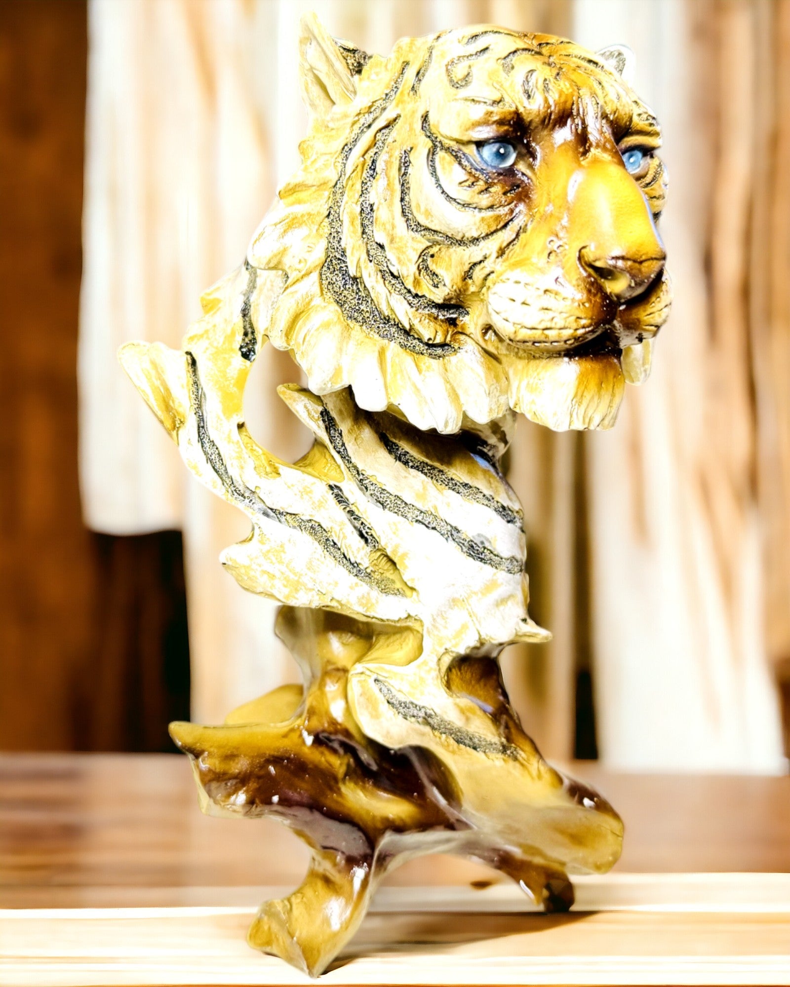 Statuetta "Tigre Re della Giungla" con Opzione di Incisione, figura di 29 cm di altezza, decorazione per regalo