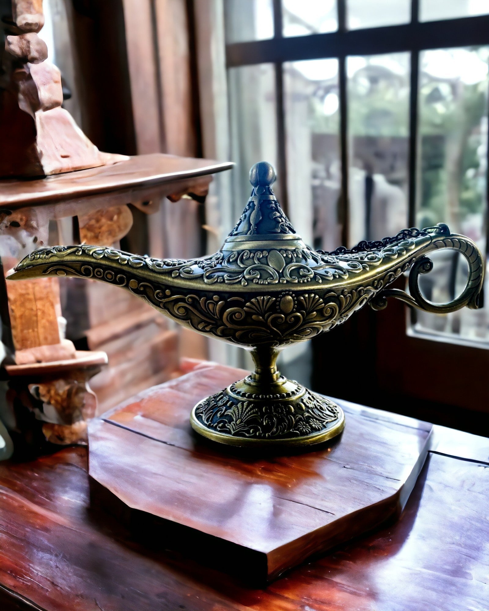 Lampada Magica di Aladino con Opzione di Incisione - Variante Oro Satinato