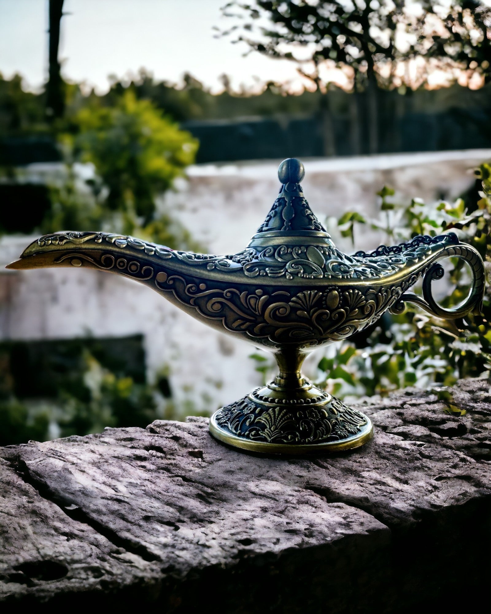 Lampada Magica di Aladino con Opzione di Incisione - Variante Oro Satinato