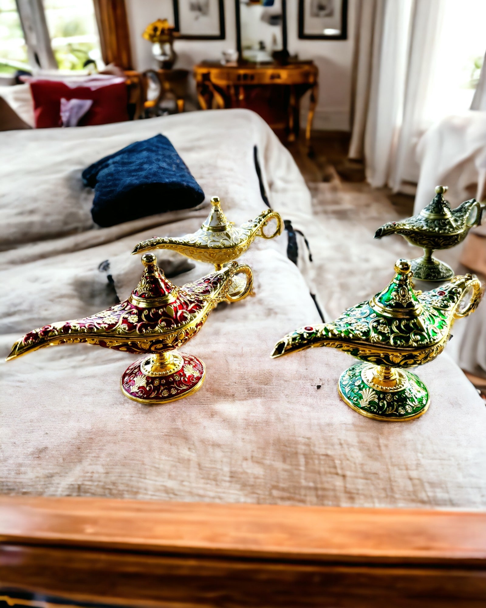 Lampada Magica di Aladino con Opzione di Incisione - Variante Oro Satinato