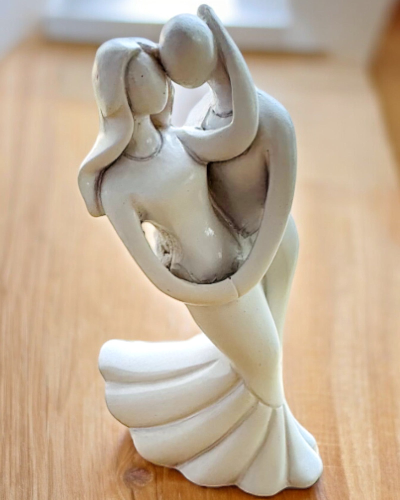 Elegancki Związek - Piccola Statua Decorativa con Opzione di Incisione - colore bianco