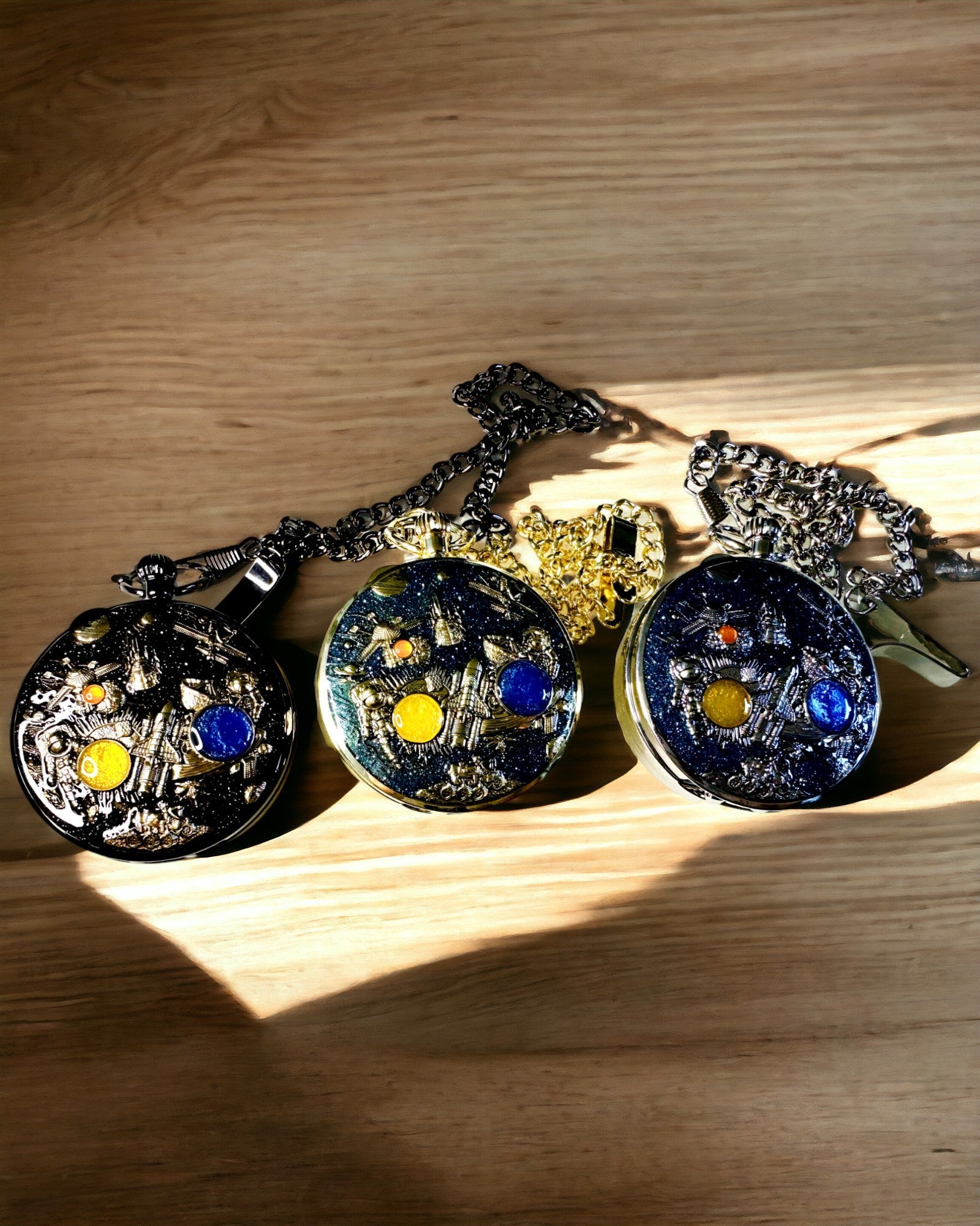 Orologio da tasca "Astrum Temporis" - Cornice nera. Possibilità di personalizzazione con incisione