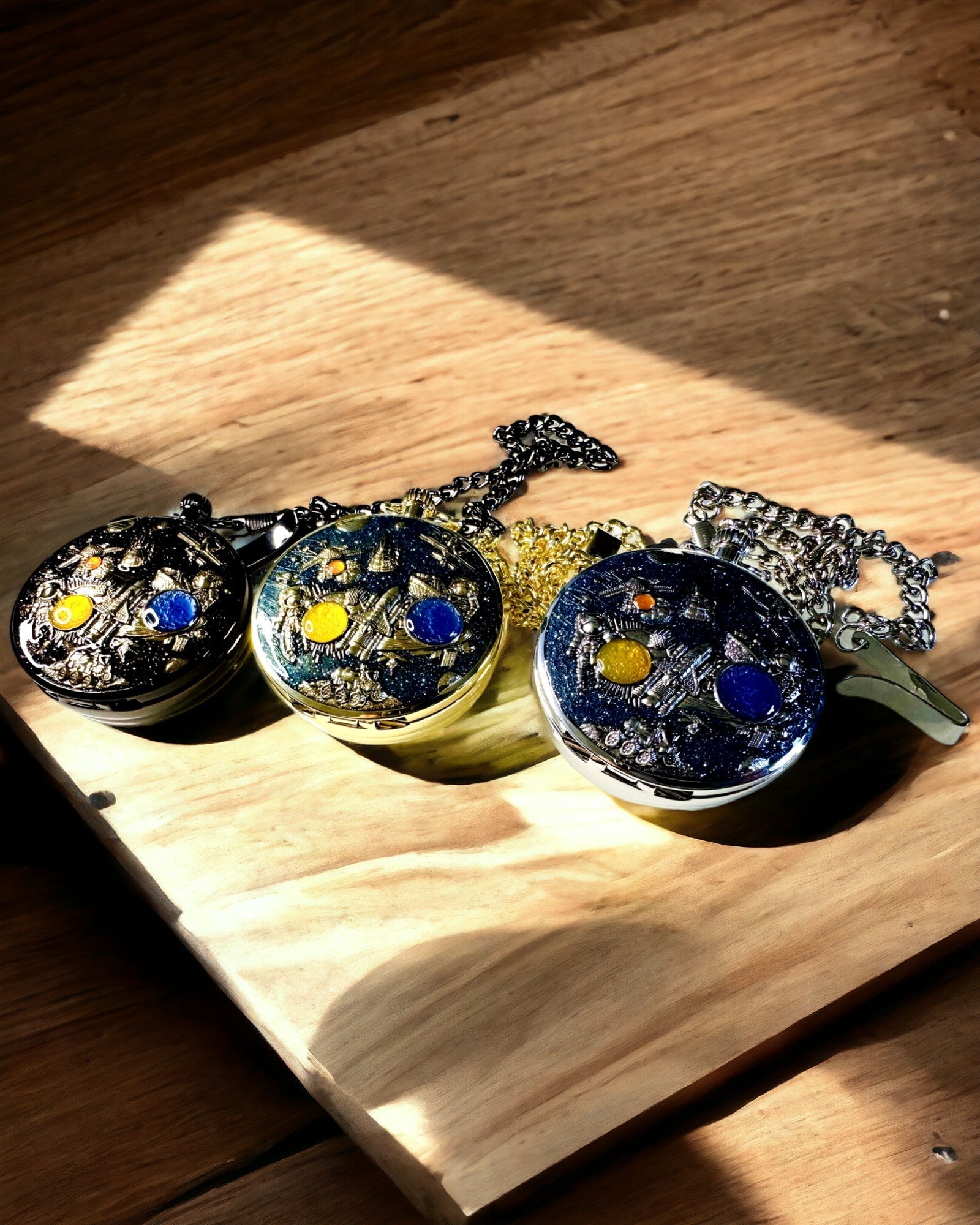 Orologio da tasca "Astrum Temporis" - Cornice argentata. Possibilità di personalizzazione con incisione