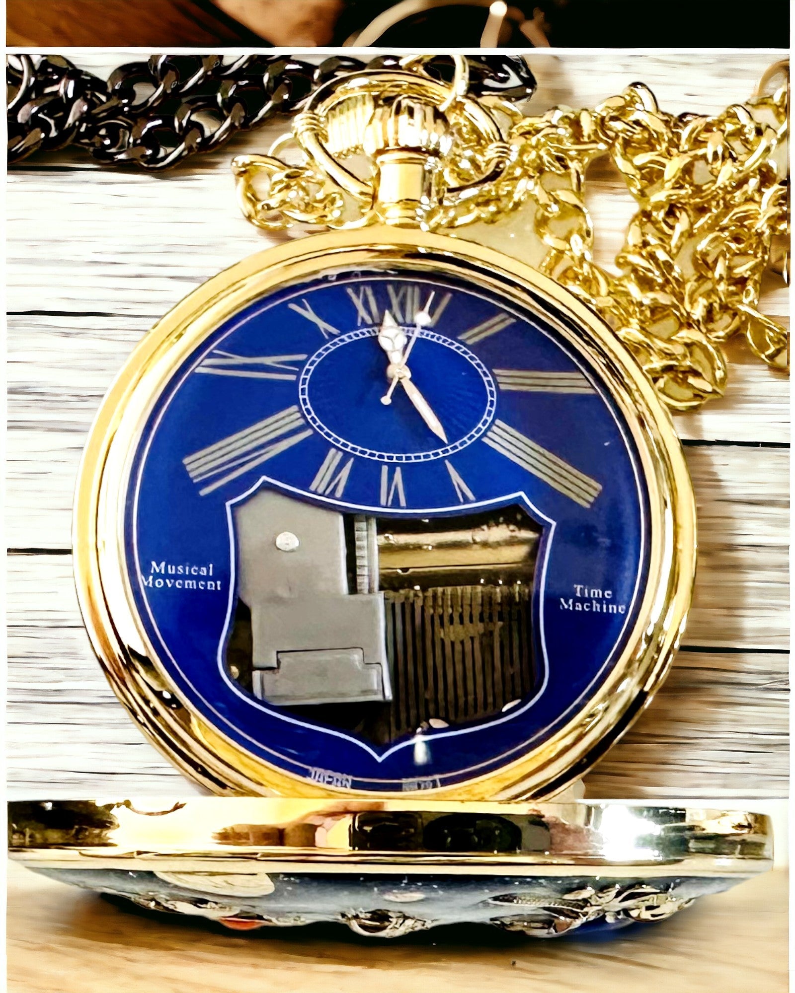 Orologio da tasca "Astrum Temporis" - Cornice dorata. Possibilità di personalizzazione con incisione