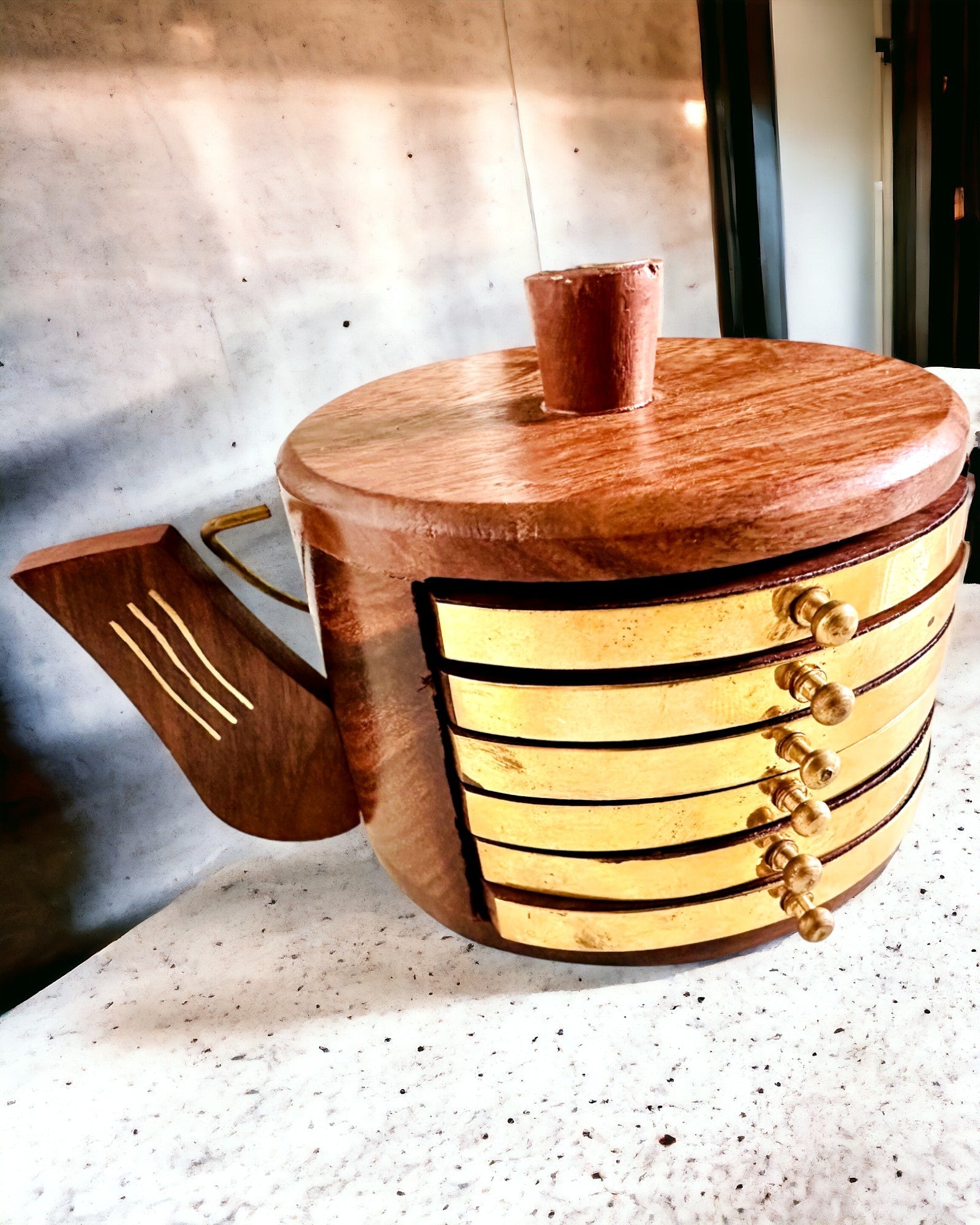 "Herbaciarnik" in legno retrò con opzione di incisione