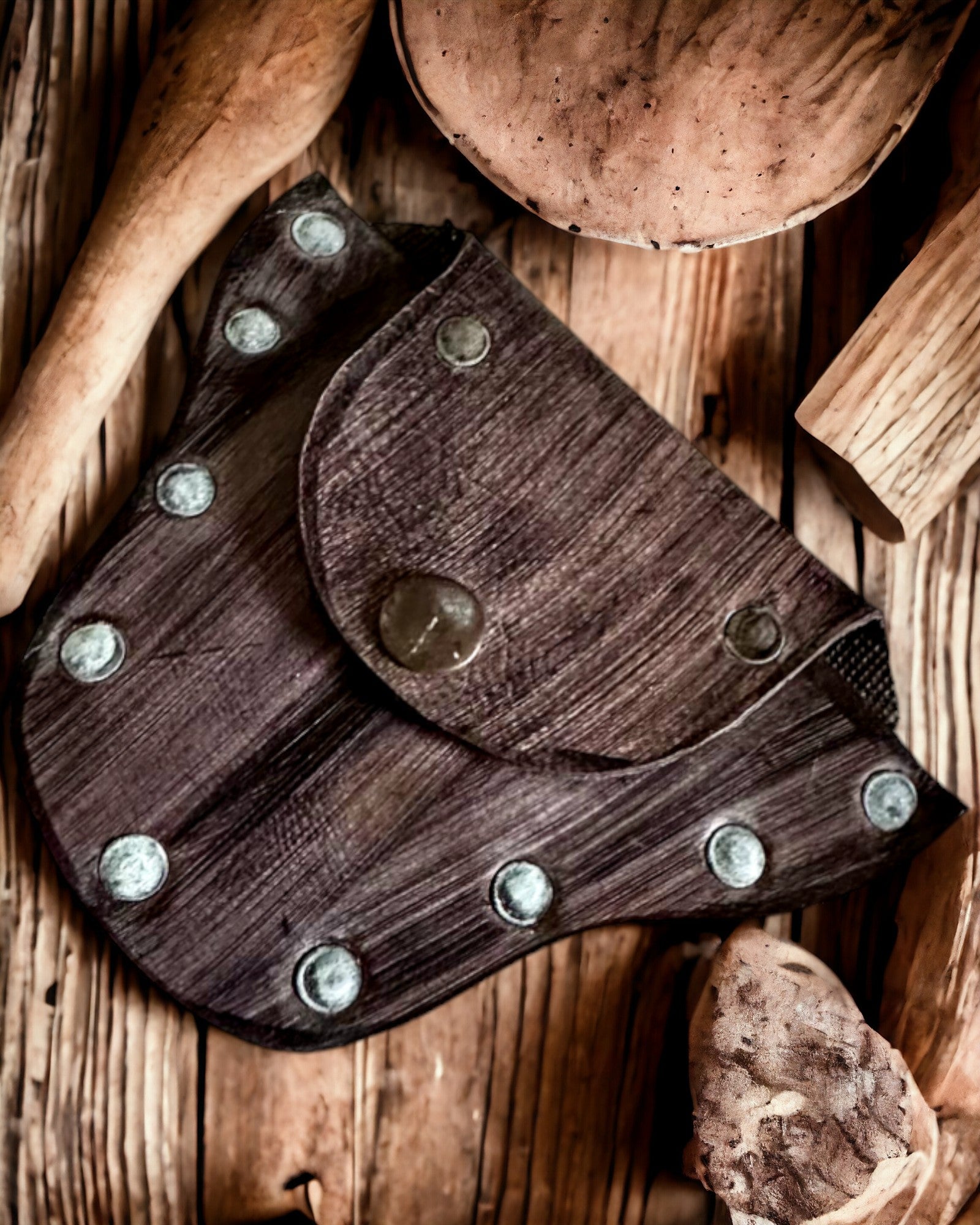 Borsellino Segreto dello Gnomo del Bosco - Piccolo Borsellino in Pelle Fatto a Mano