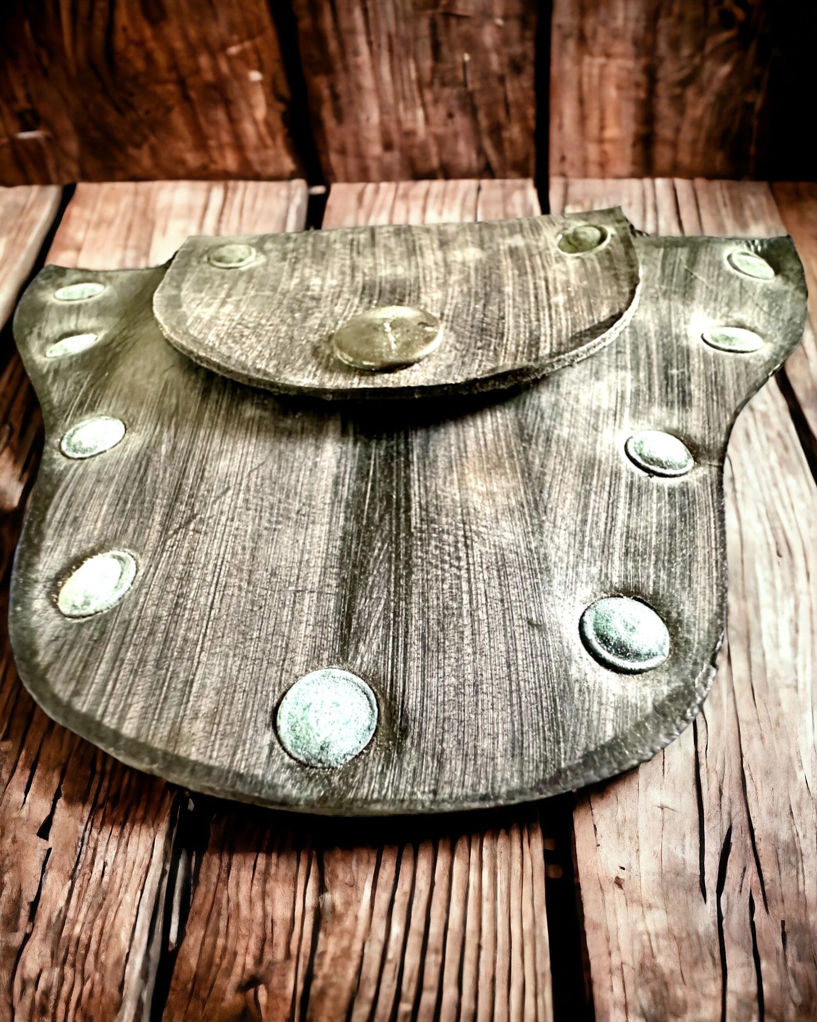 Borsellino Segreto dello Gnomo del Bosco - Piccolo Borsellino in Pelle Fatto a Mano