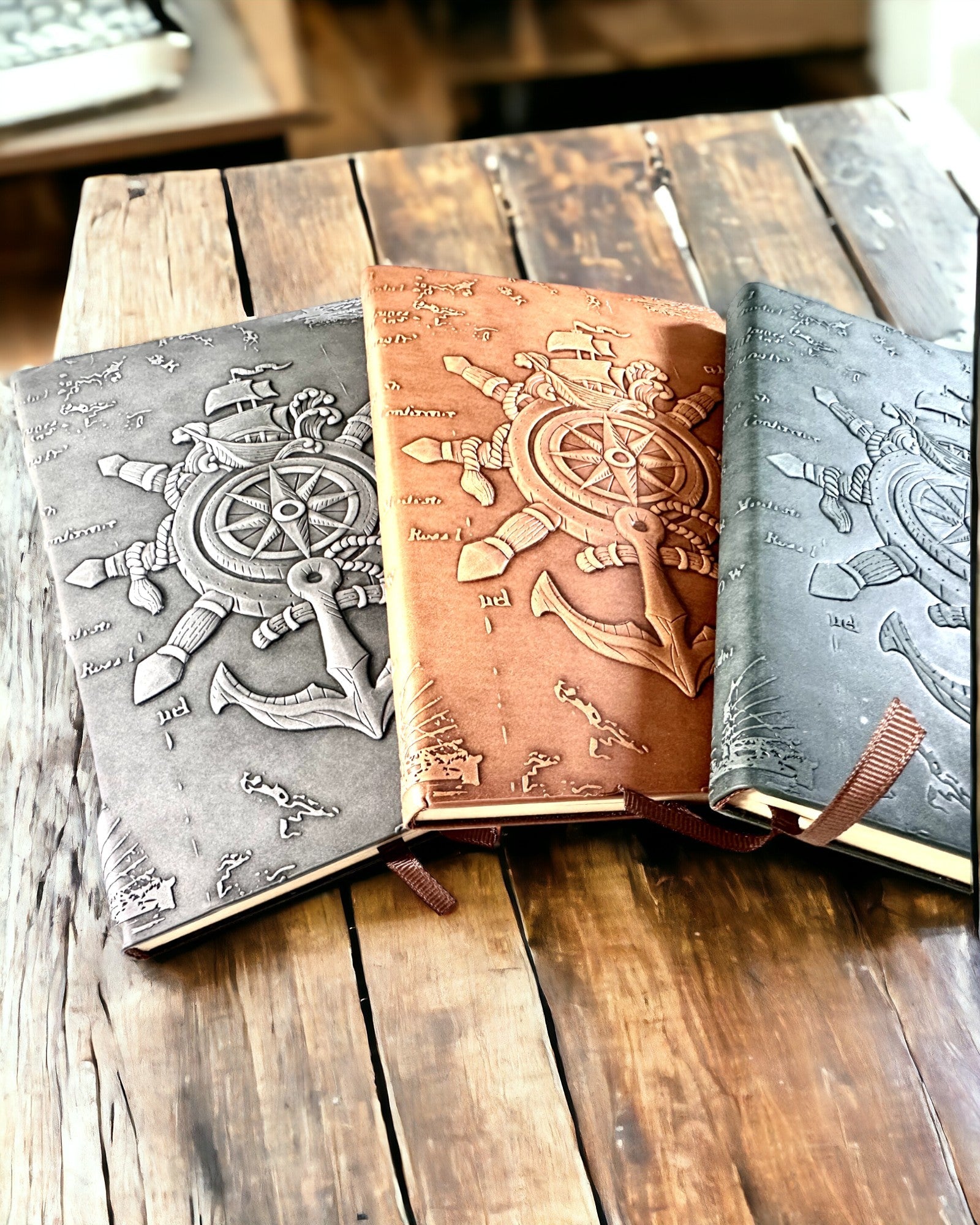 Taccuini a tema nautico "Nautica" con opzione di personalizzazione tramite incisione, per regalo