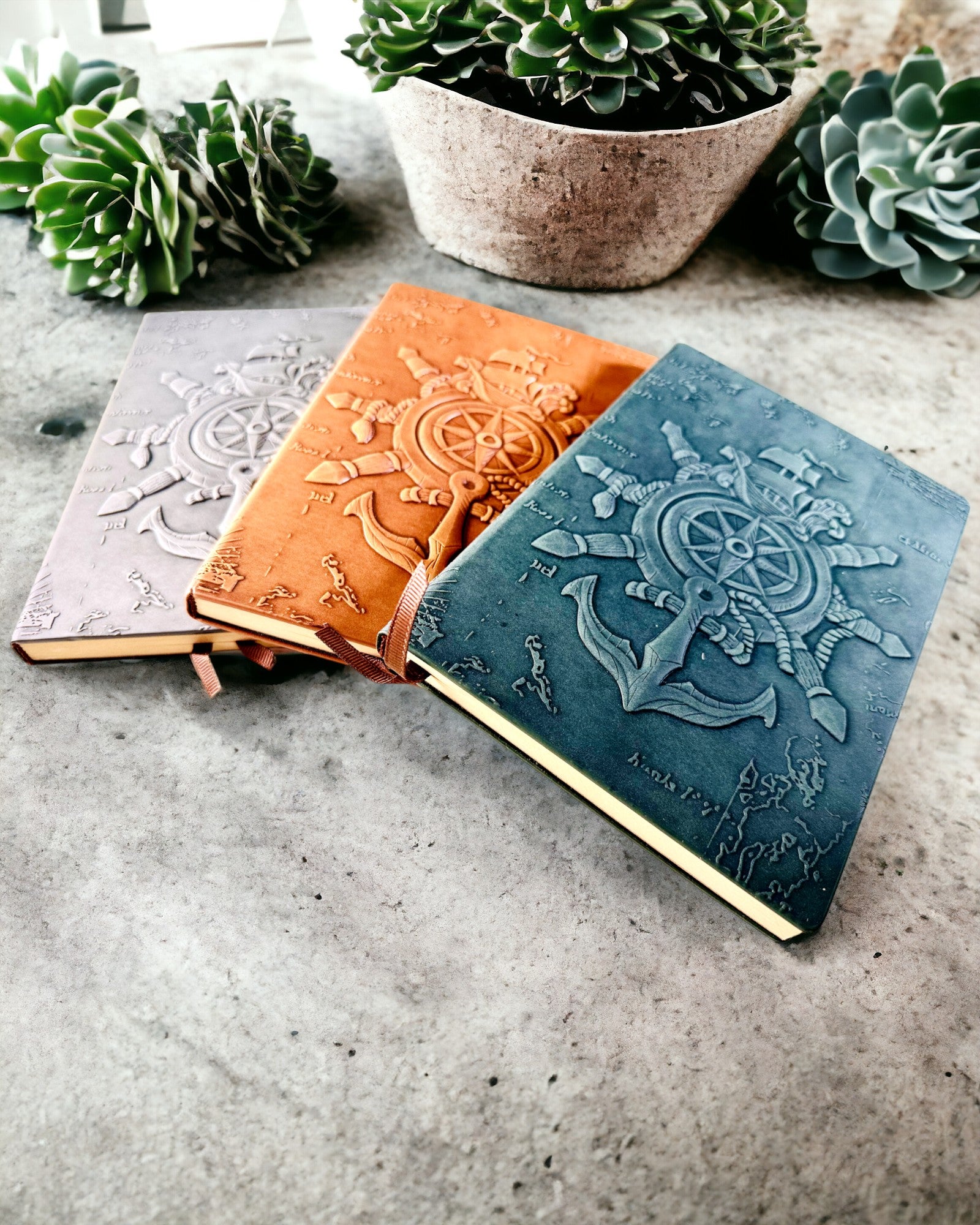 Taccuini a tema nautico "Nautica" con opzione di personalizzazione tramite incisione, per regalo