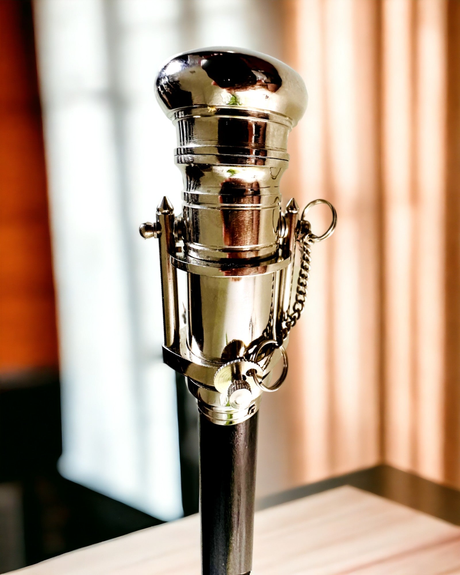 BASTONE DA PASSEGGIO CON IMPUGNATURA A TELESCOPIO – ELEGANTE E ALLA MODA, 95 CM - "Navigator's Crest"