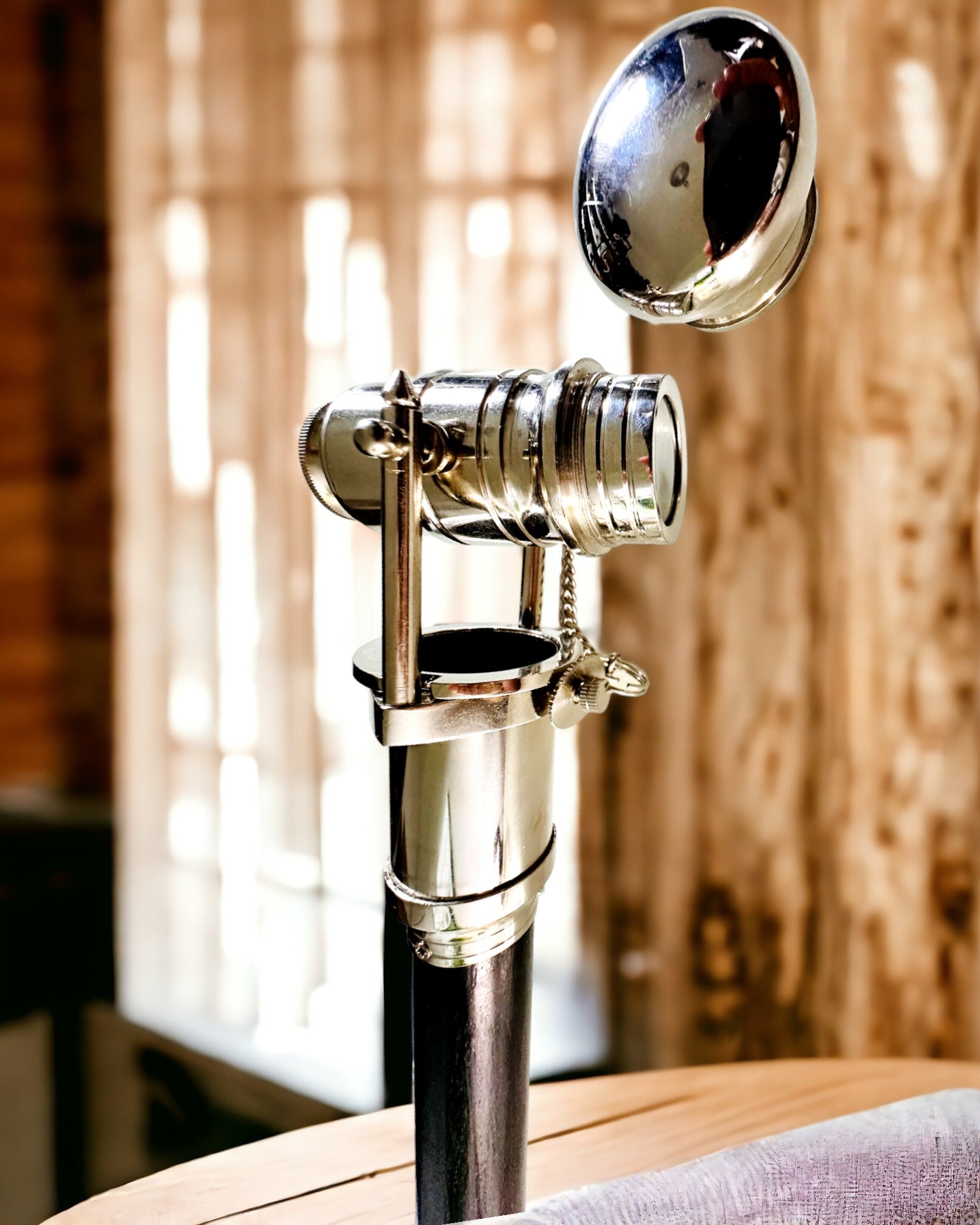 BASTONE DA PASSEGGIO CON IMPUGNATURA A TELESCOPIO – ELEGANTE E ALLA MODA, 95 CM - "Navigator's Crest"