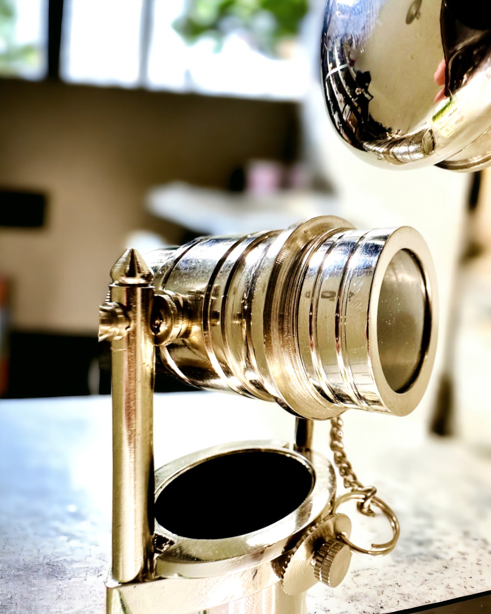 BASTONE DA PASSEGGIO CON IMPUGNATURA A TELESCOPIO – ELEGANTE E ALLA MODA, 95 CM - "Navigator's Crest"