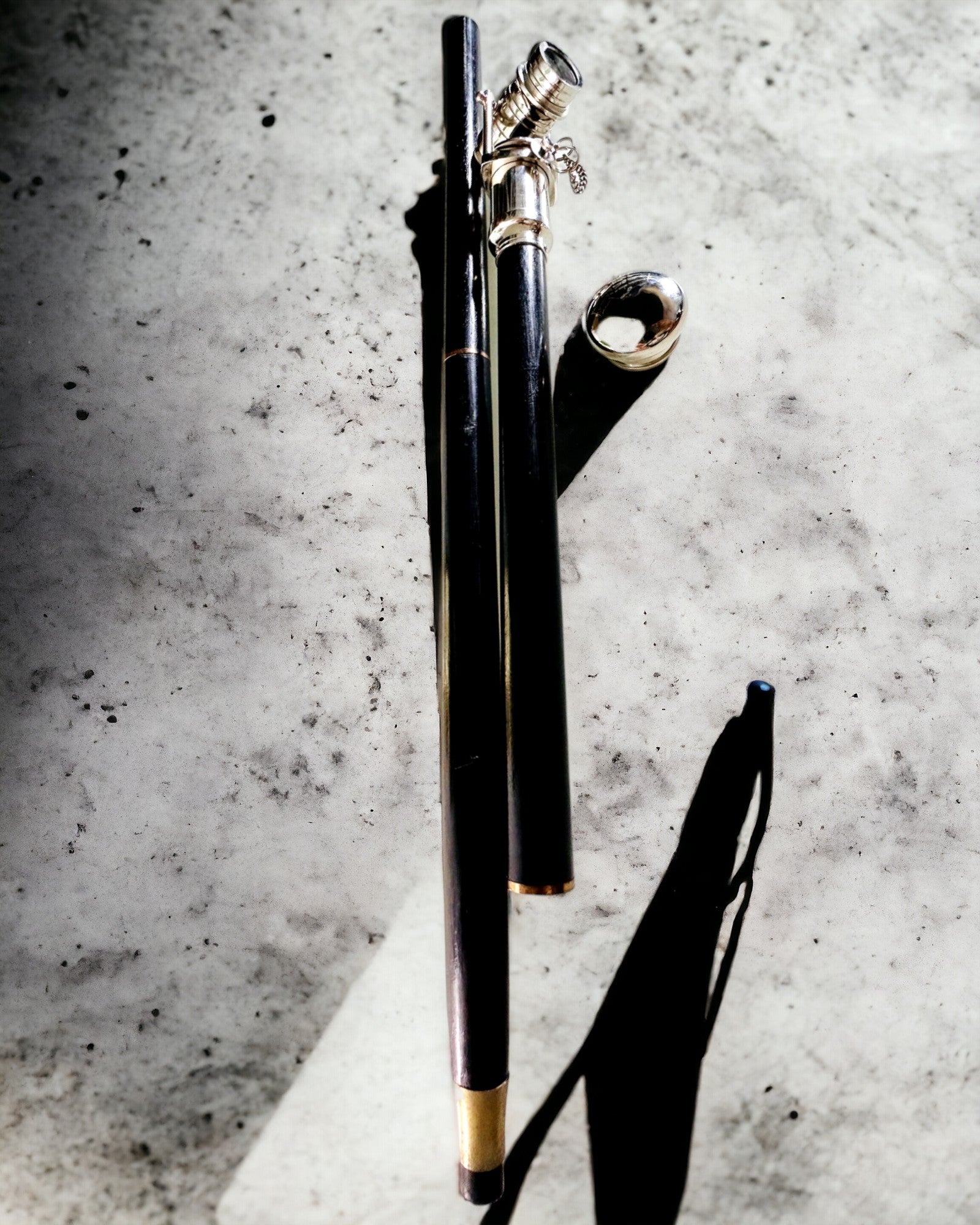 BASTONE DA PASSEGGIO CON IMPUGNATURA A TELESCOPIO – ELEGANTE E ALLA MODA, 95 CM - "Navigator's Crest"