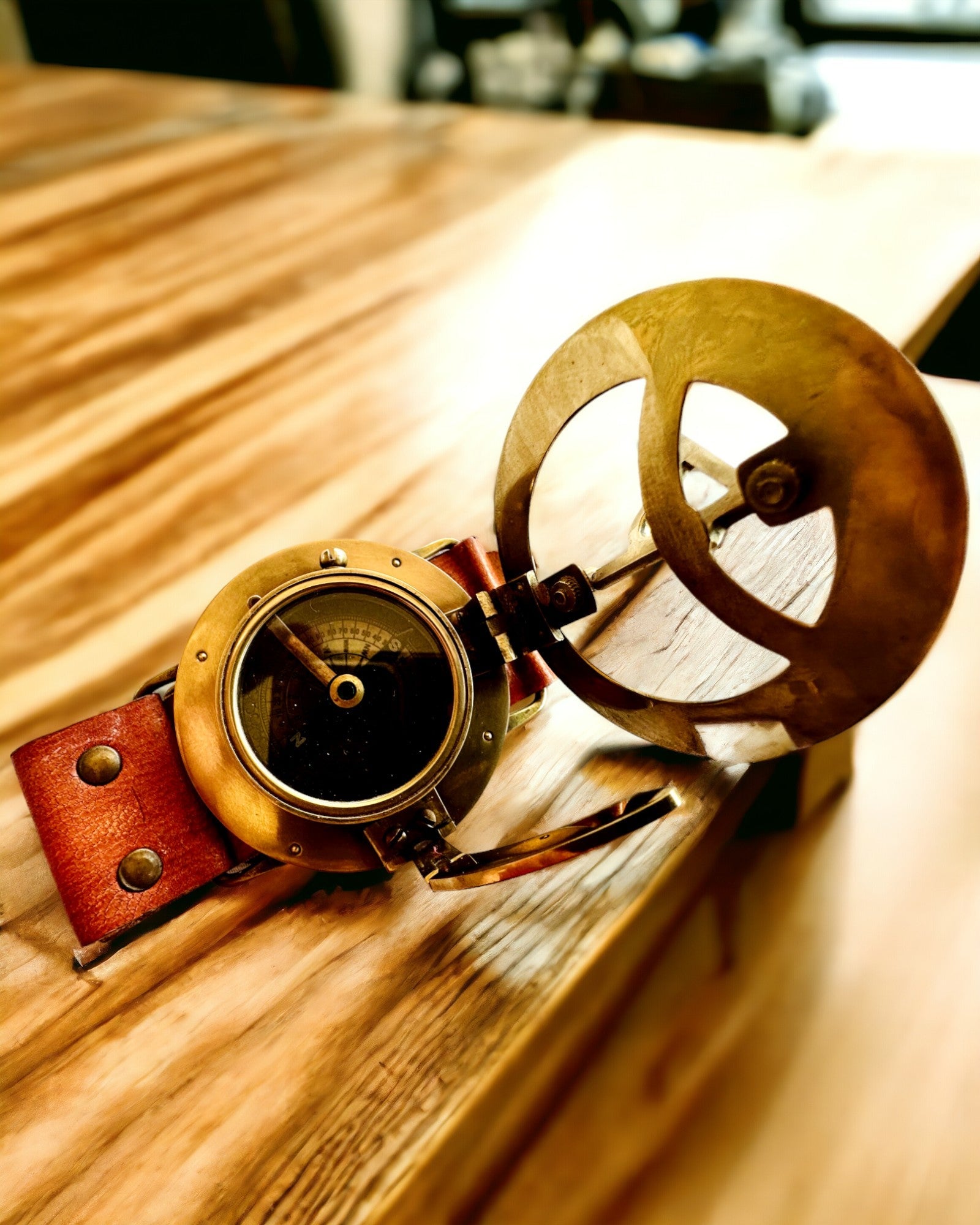 Orologio Solare "Antico Compasso", orologio da polso con bussola, possibilità di personalizzazione con incisione