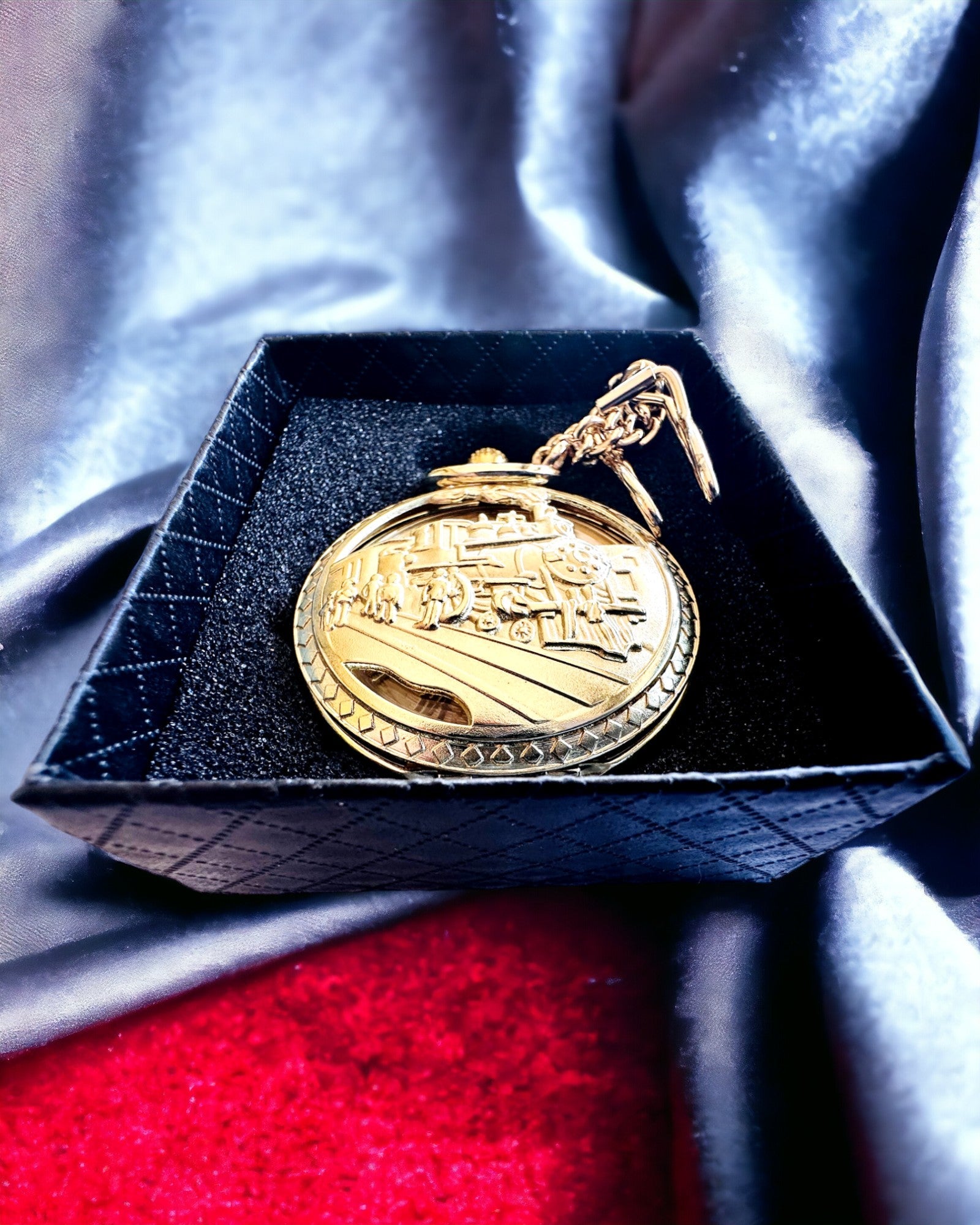 Orologio da tasca "Imperial Train", possibilità di personalizzazione con incisione, colore oro