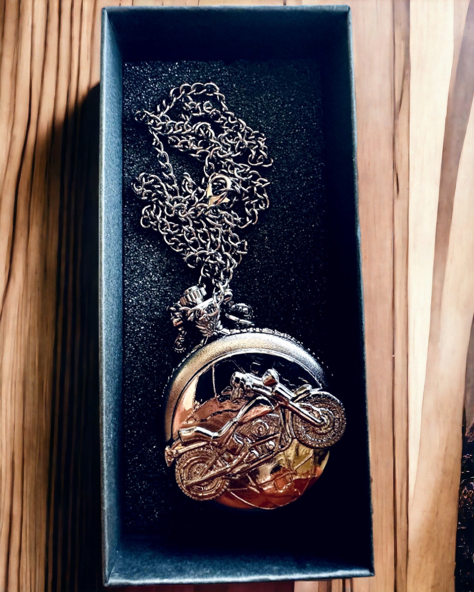 Elegante Orologio da Tasca Passione per la Motocicletta, possibilità di personalizzazione con incisione