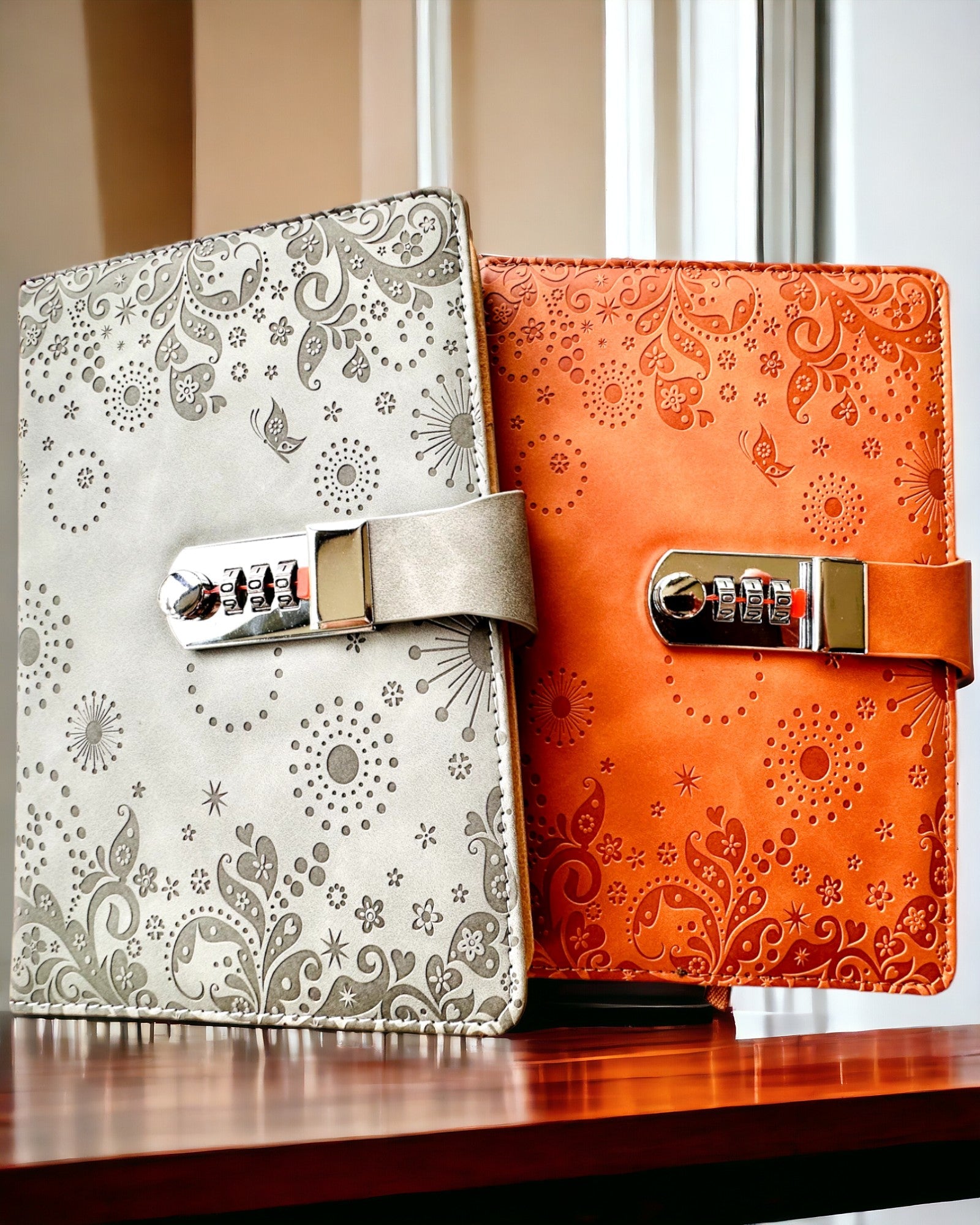 Taccuino Esclusivo, pelle PU, A5 con Serratura a Combinazione - "Secret Journal", personalizzazione con incisione