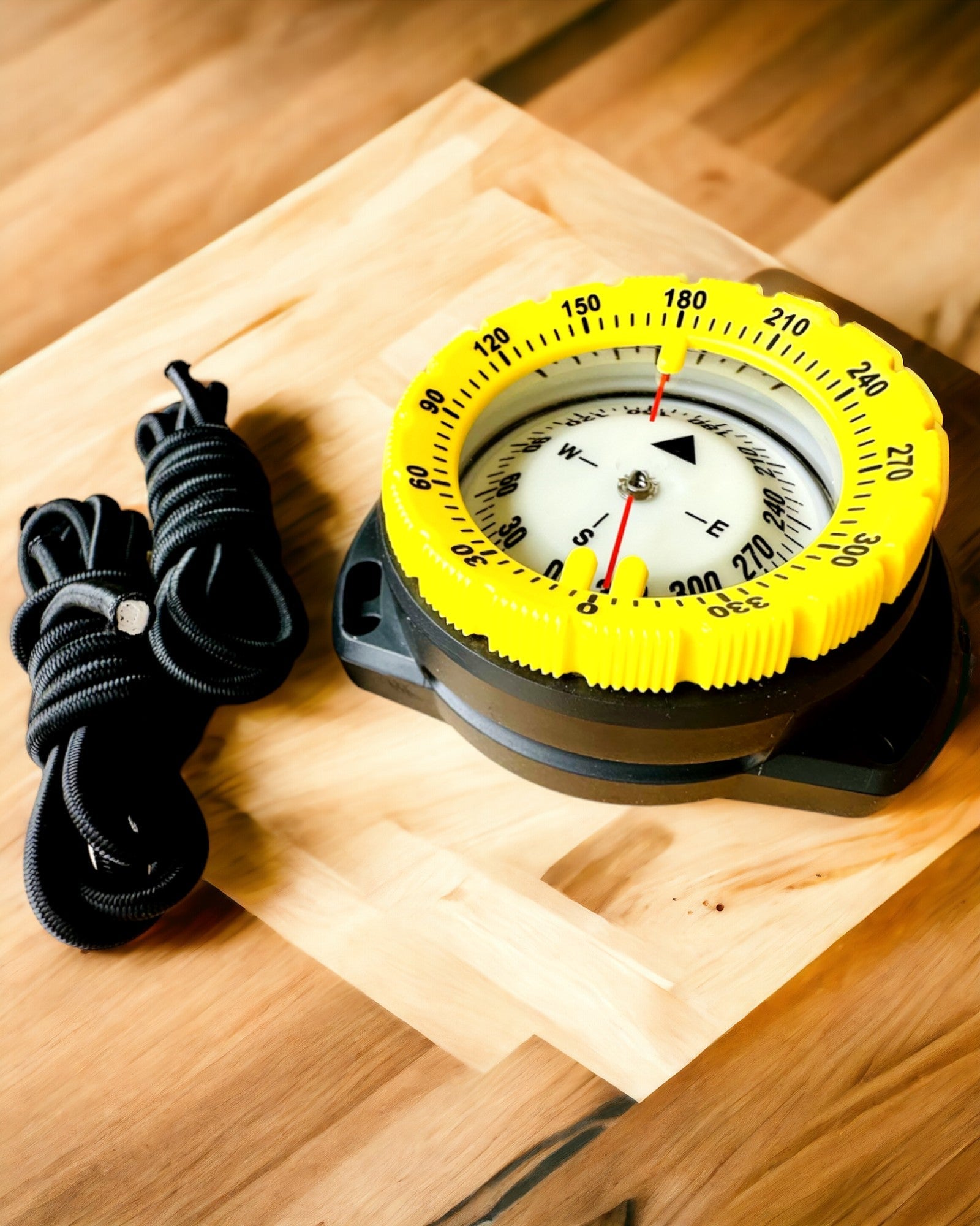 Bussola da immersione AquaGuide - bussola impermeabile con funzione di luminescenza e cinturino flessibile, possibilità di personalizzazione