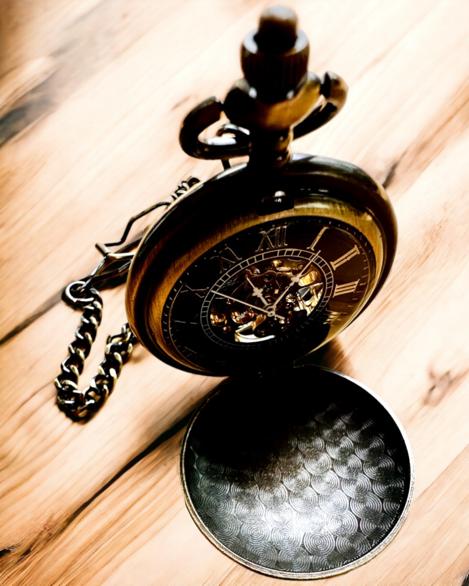 Orologio da tasca classico "Vintage Elegance", colore oro, possibilità di personalizzazione con incisione