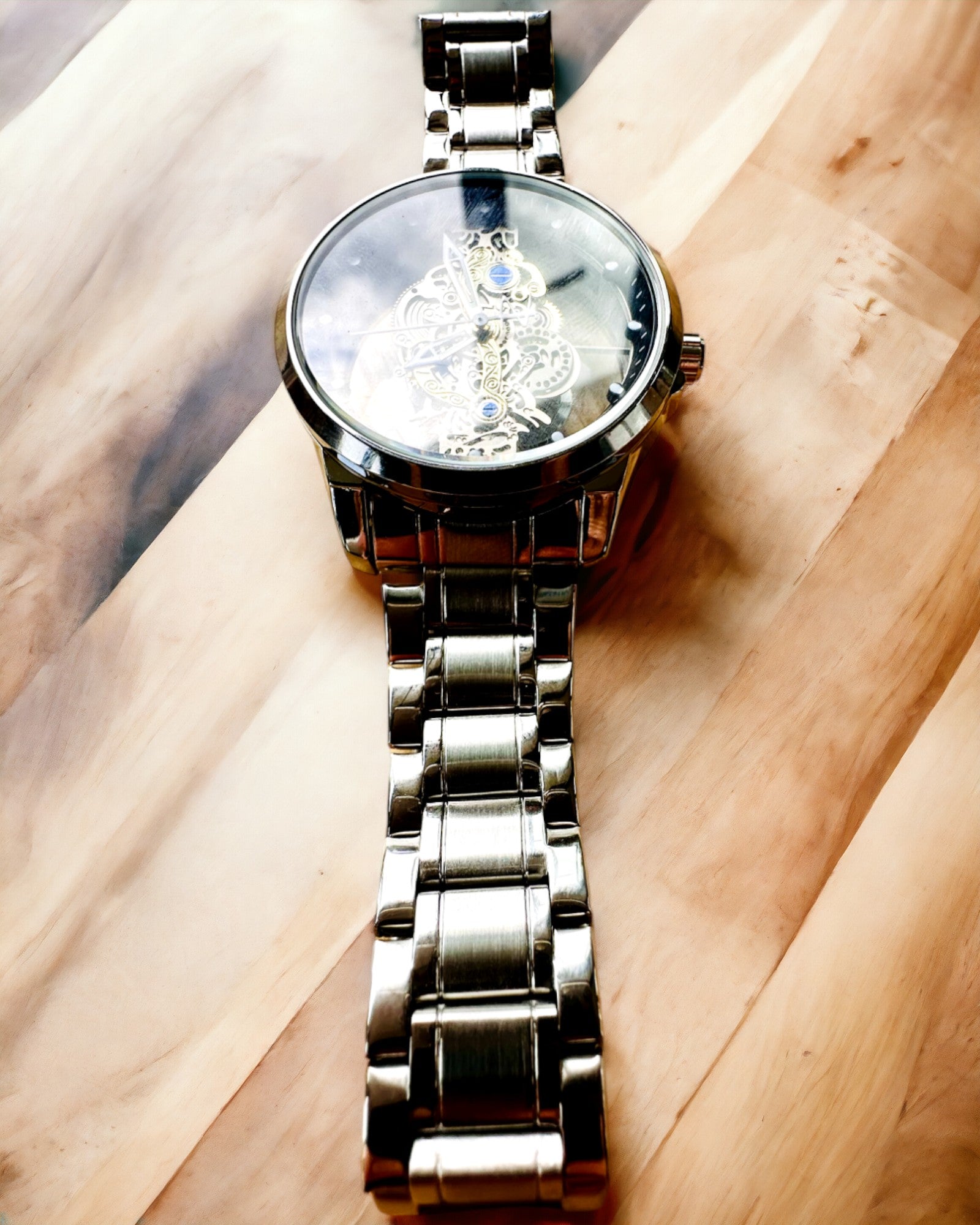 Orologio da uomo elegante KIMSDUN Prestige Meccanismo Trasparente ed Eleganza Sportiva, possibilità di personalizzazione con incisione