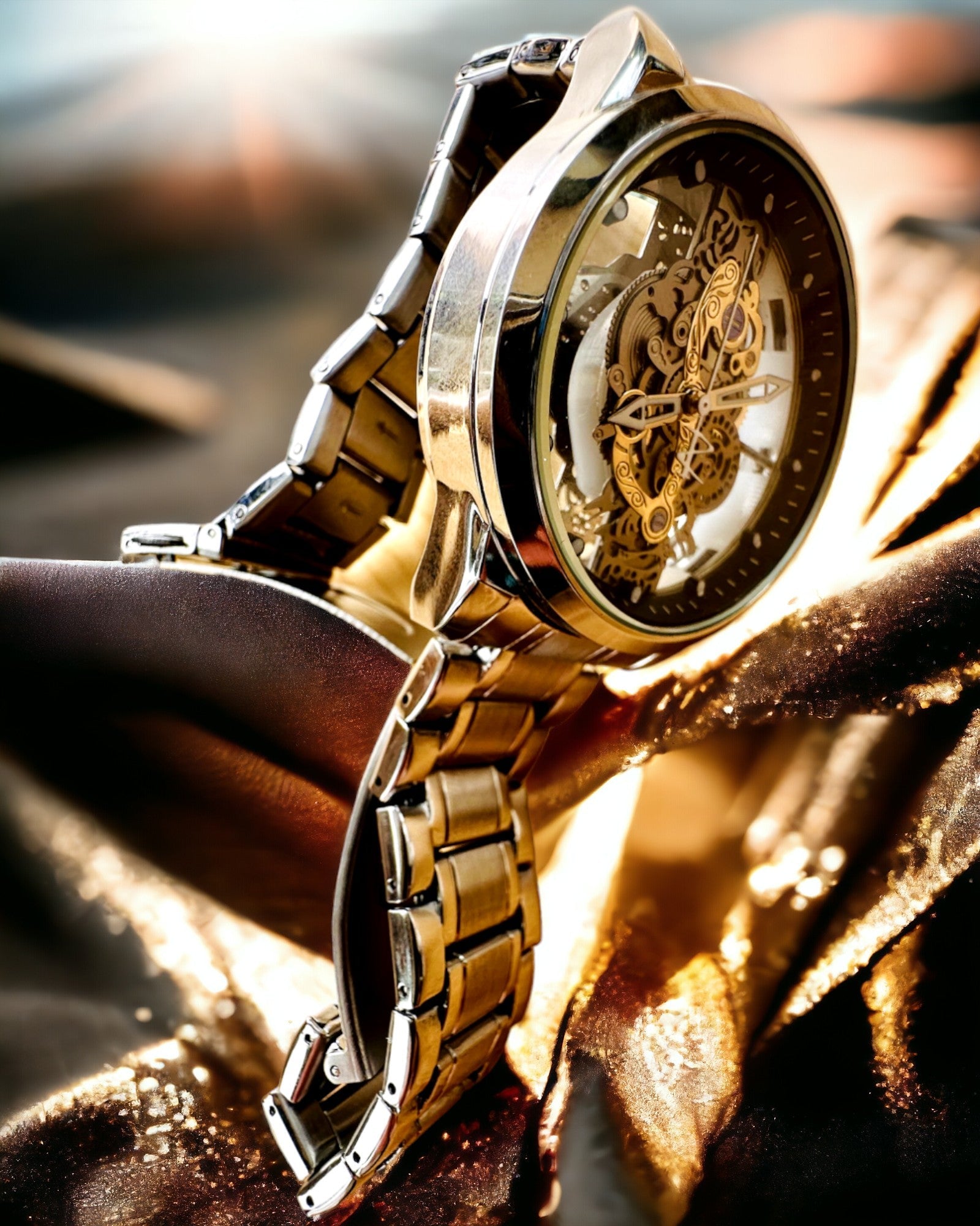 Orologio da uomo elegante KIMSDUN Prestige Meccanismo Trasparente ed Eleganza Sportiva, possibilità di personalizzazione con incisione