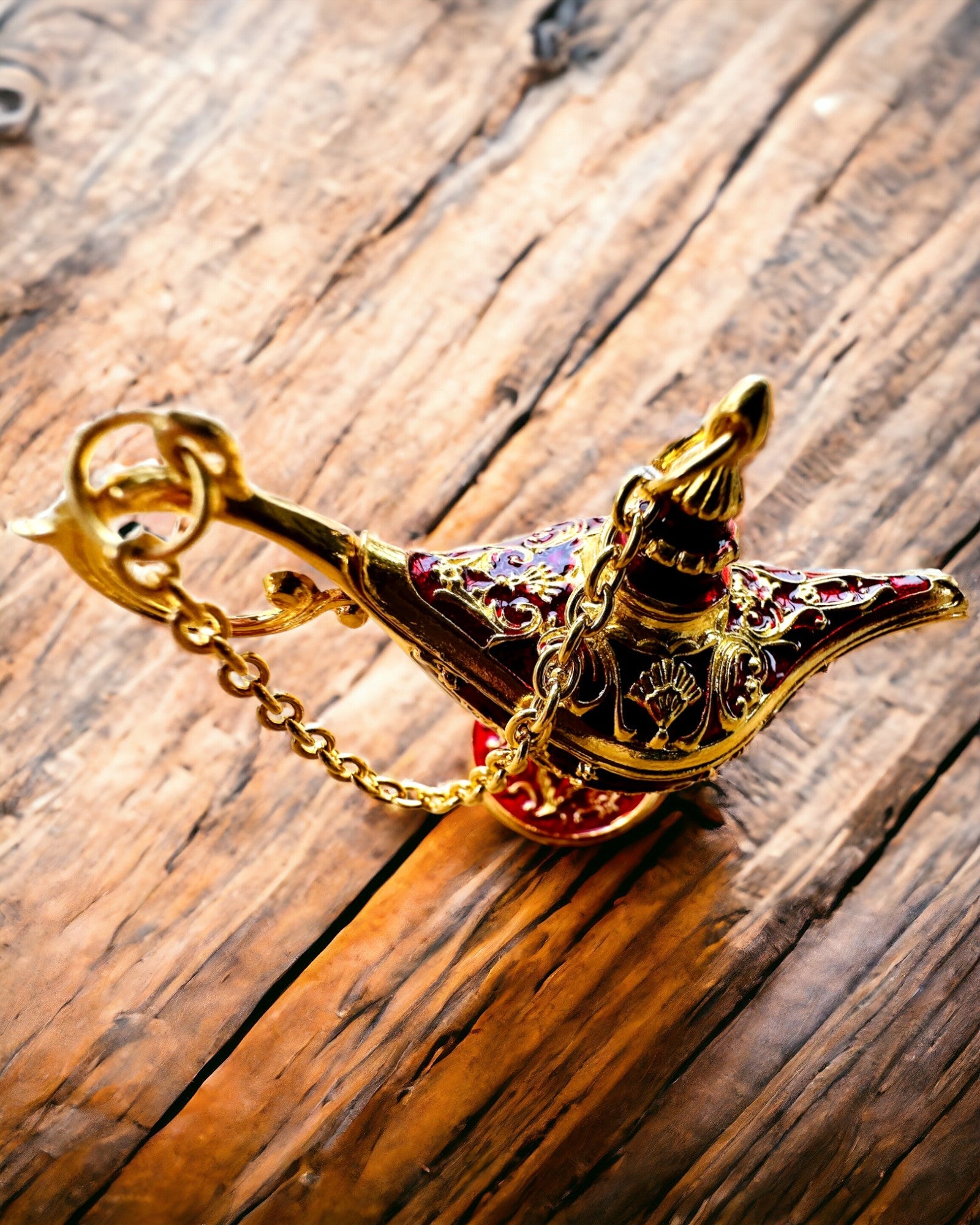 Piccola Lampada Magica di Aladino da 4 cm, portachiavi, 6 varianti di colore - Ricordi Incantati, personalizzazione con incisione