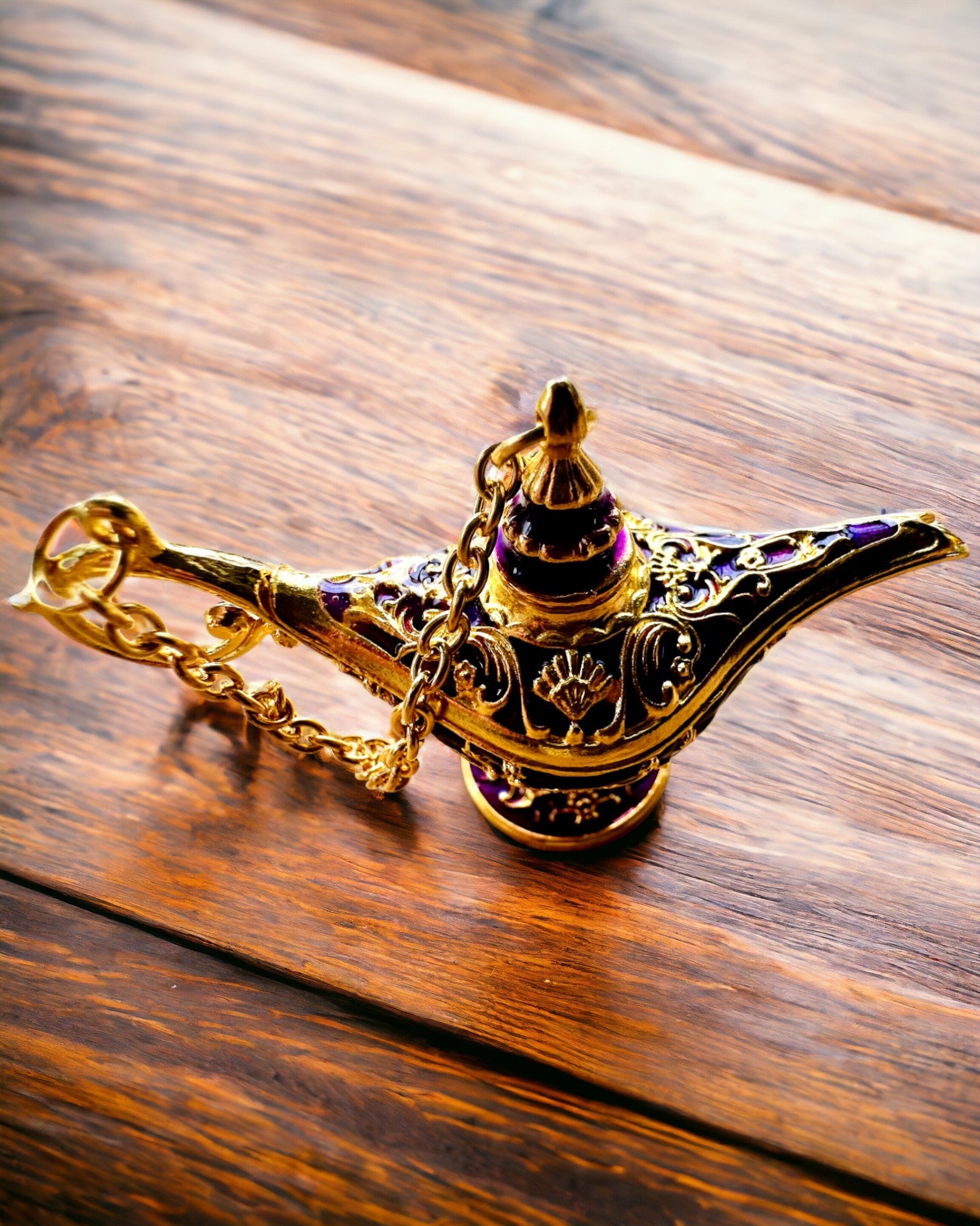 Piccola Lampada Magica di Aladino da 4 cm, portachiavi, 6 varianti di colore - Ricordi Incantati, personalizzazione con incisione
