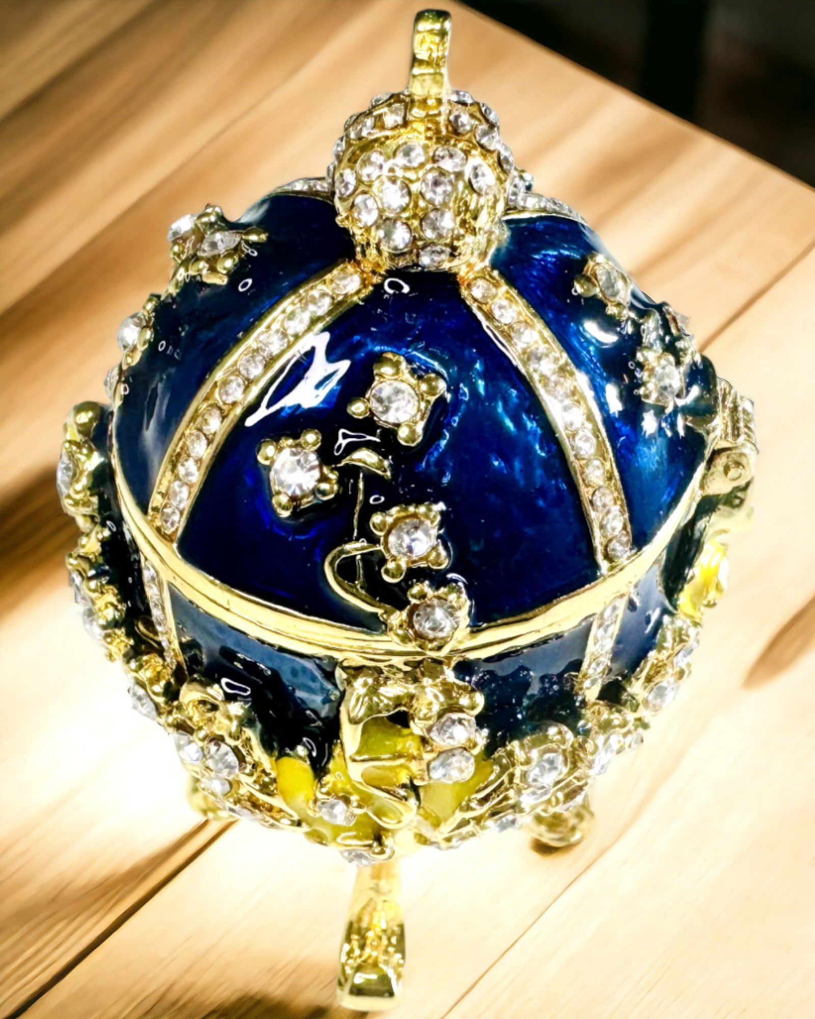 Scatola per Gioielli 'Uovo Imperiale' Faberge – Stile Vintage, Contenitore Decorativo per Accessori