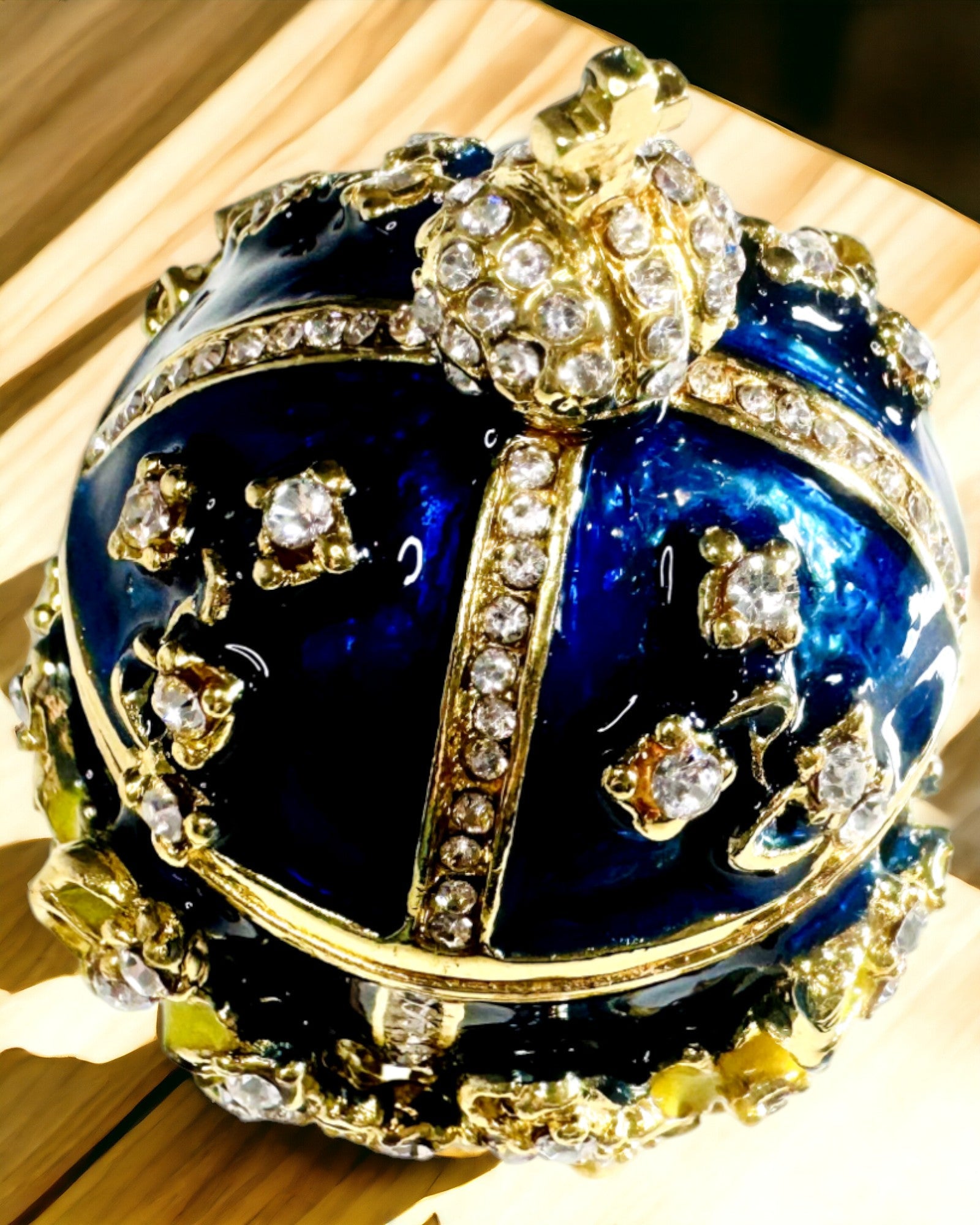 Scatola per Gioielli 'Uovo Imperiale' Faberge – Stile Vintage, Contenitore Decorativo per Accessori