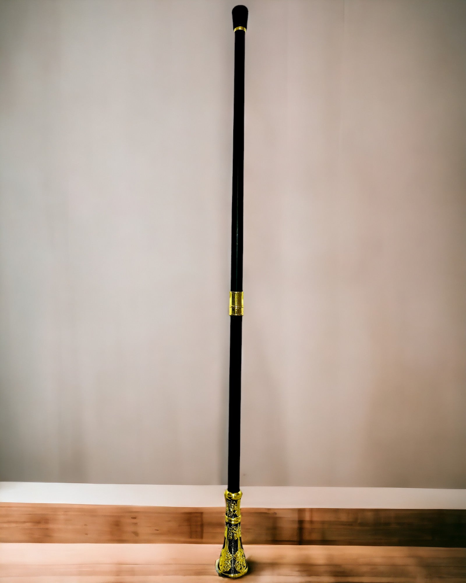 Bastone di Lusso con Manico Dorato a Forma di Fiore – Elegante e alla Moda, 93 cm