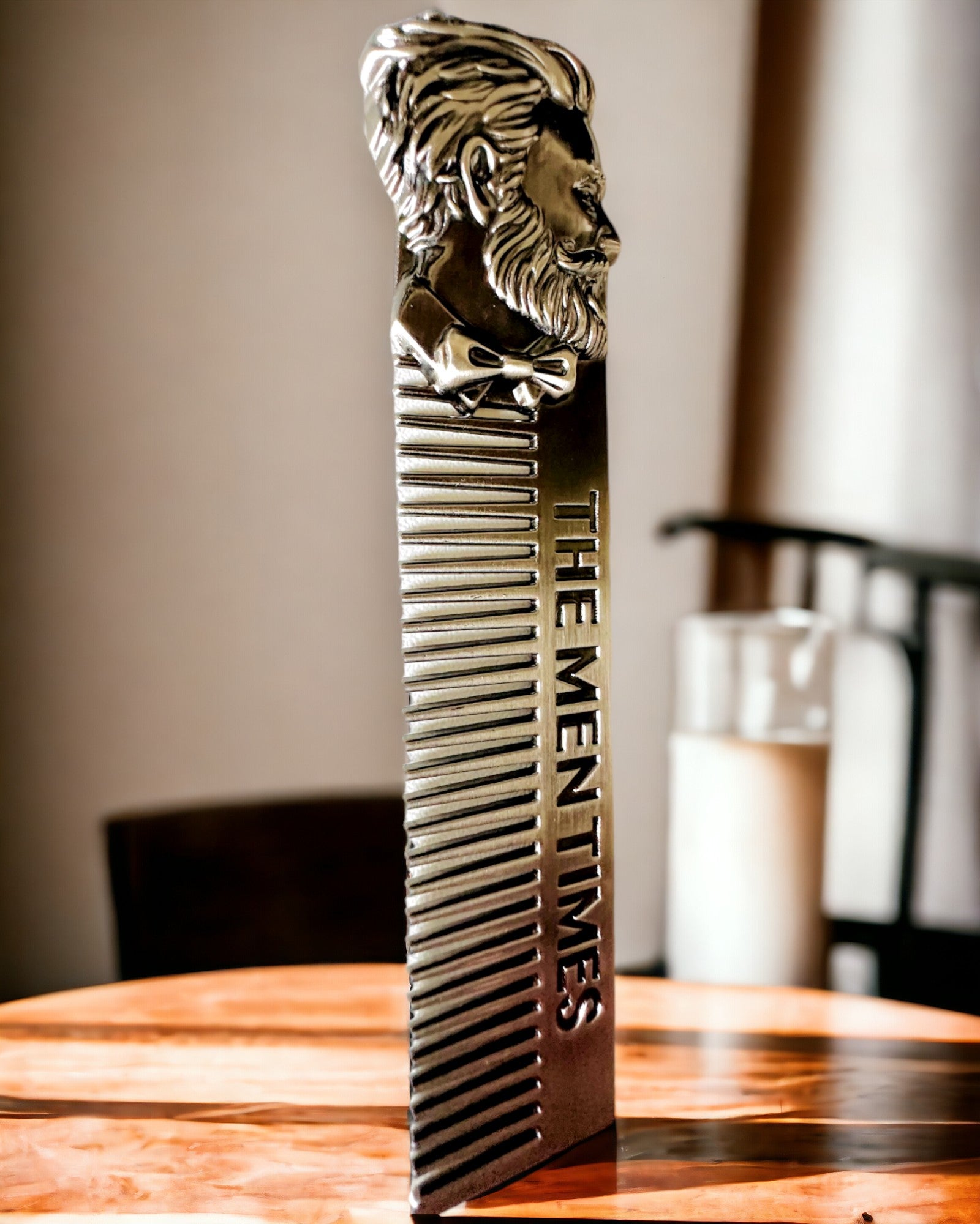 GroomMaster - Elegante Pettine in Metallo con Incisione, personalizzazione con incisione