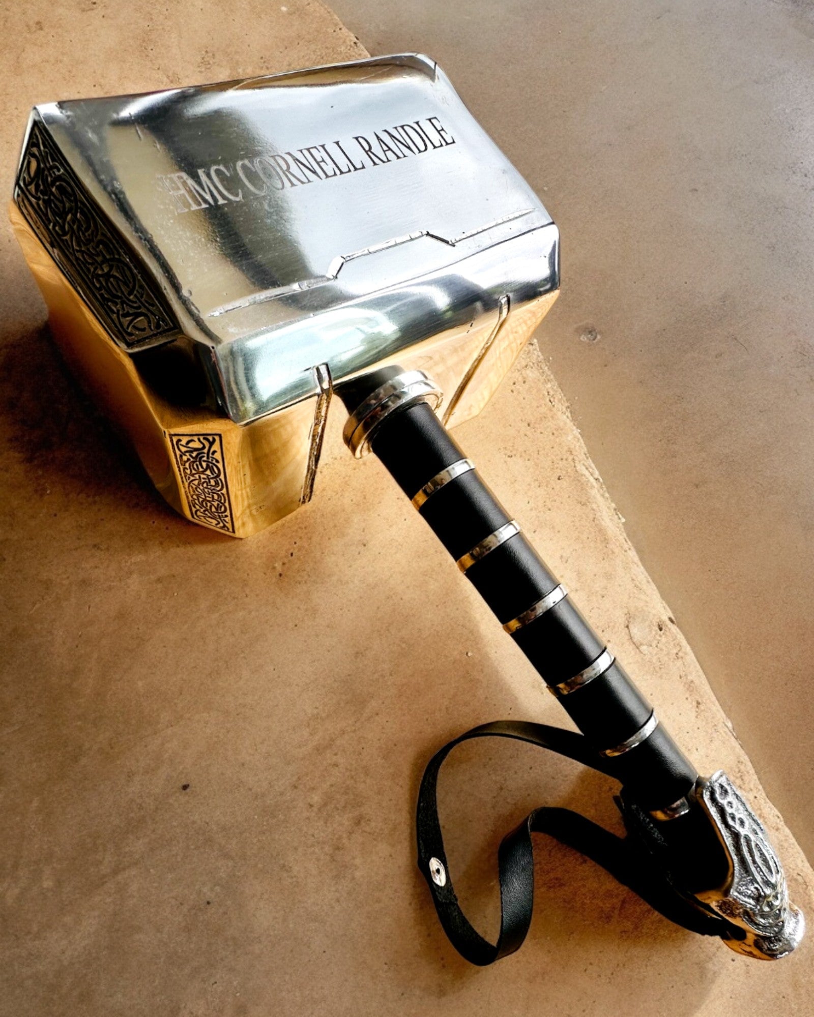 Młot Thora "Chief" - Martello Artigianale Fatto a Mano, personalizzazione con incisione per regalo