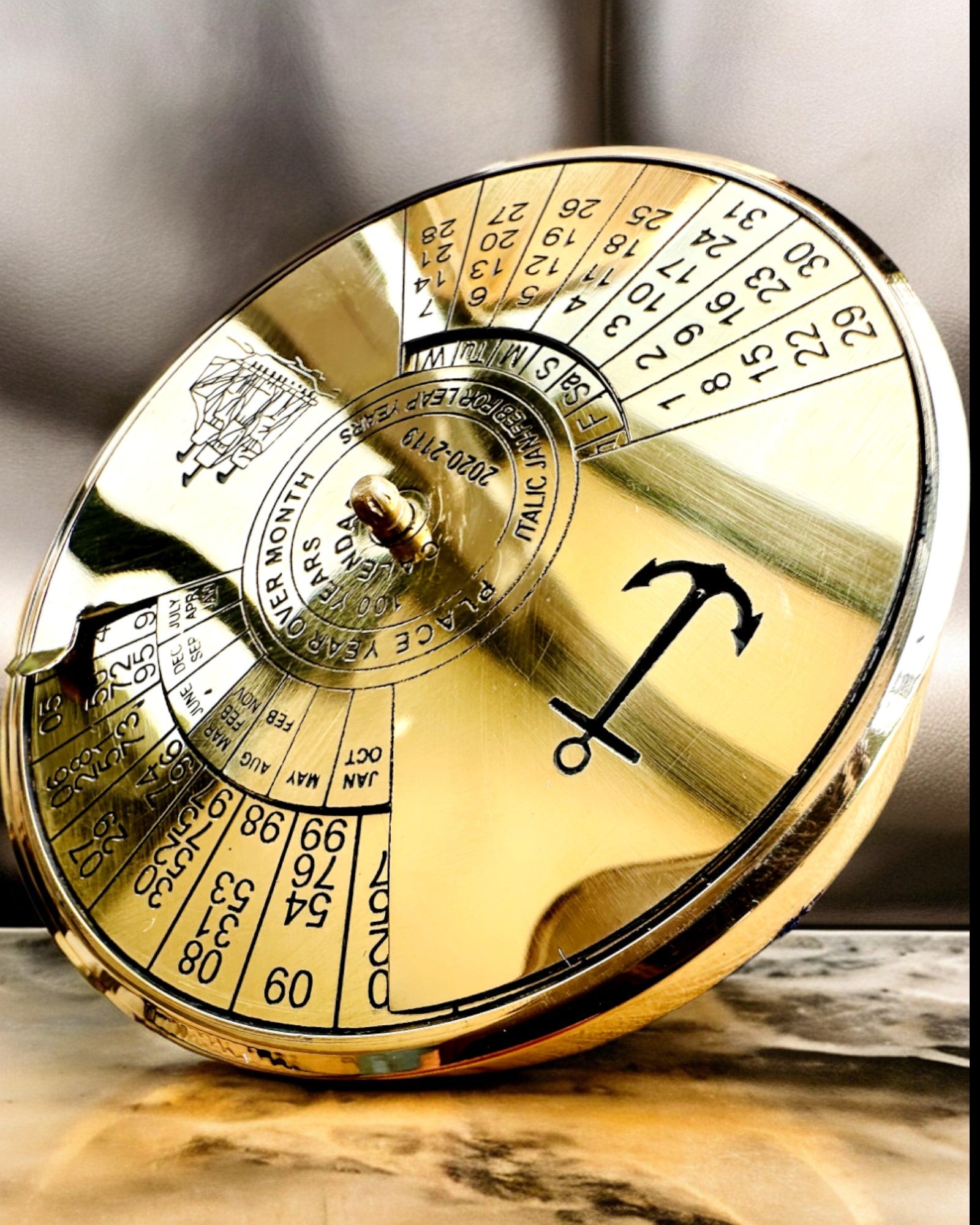 Calendario dell’Eternità Navigazione – Calendario in ottone 100 anni – possibilità di incisione come regalo