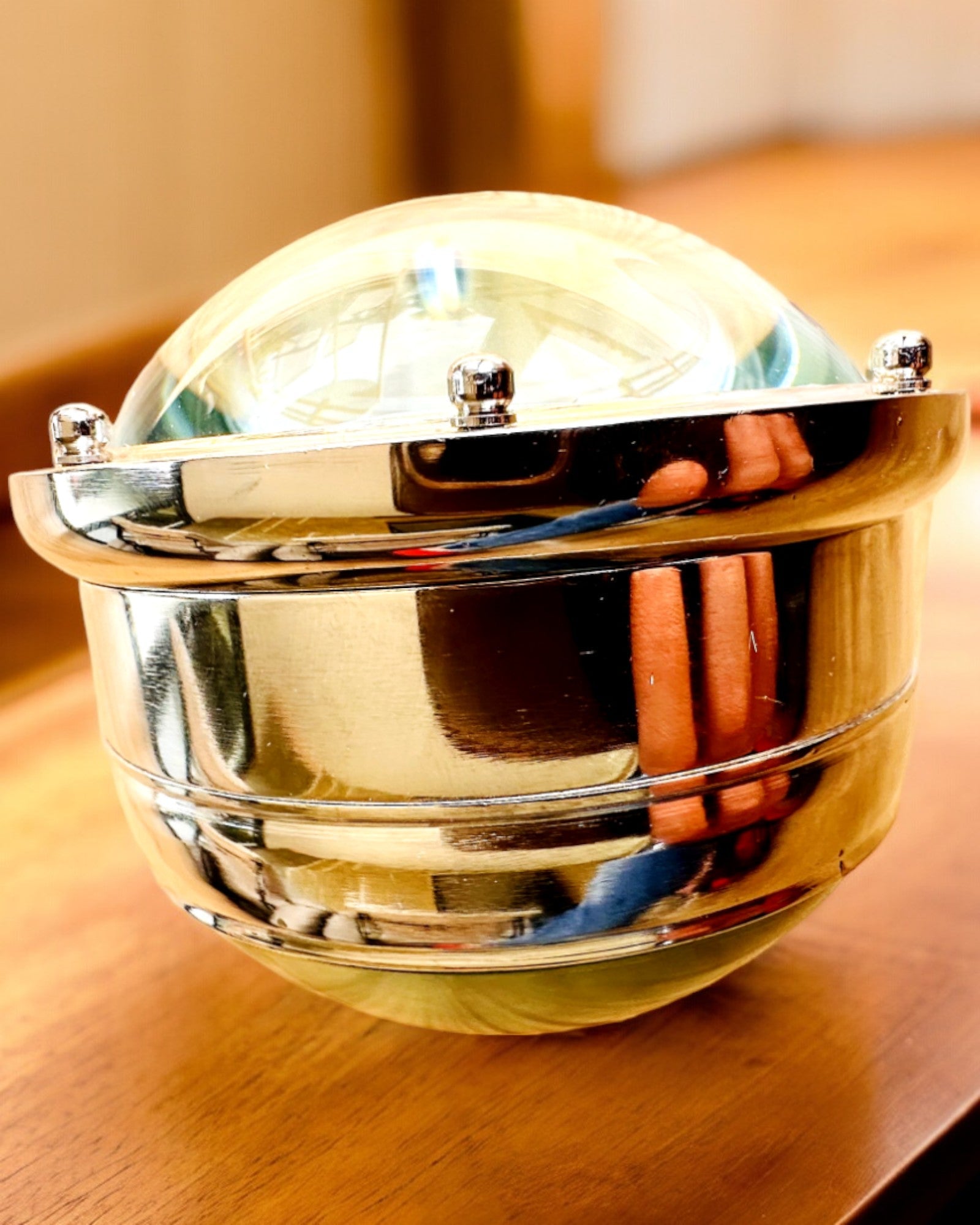 Bailey Compass Clock - Elegante Orologio con motivo Bussola con Possibilità di Incisione