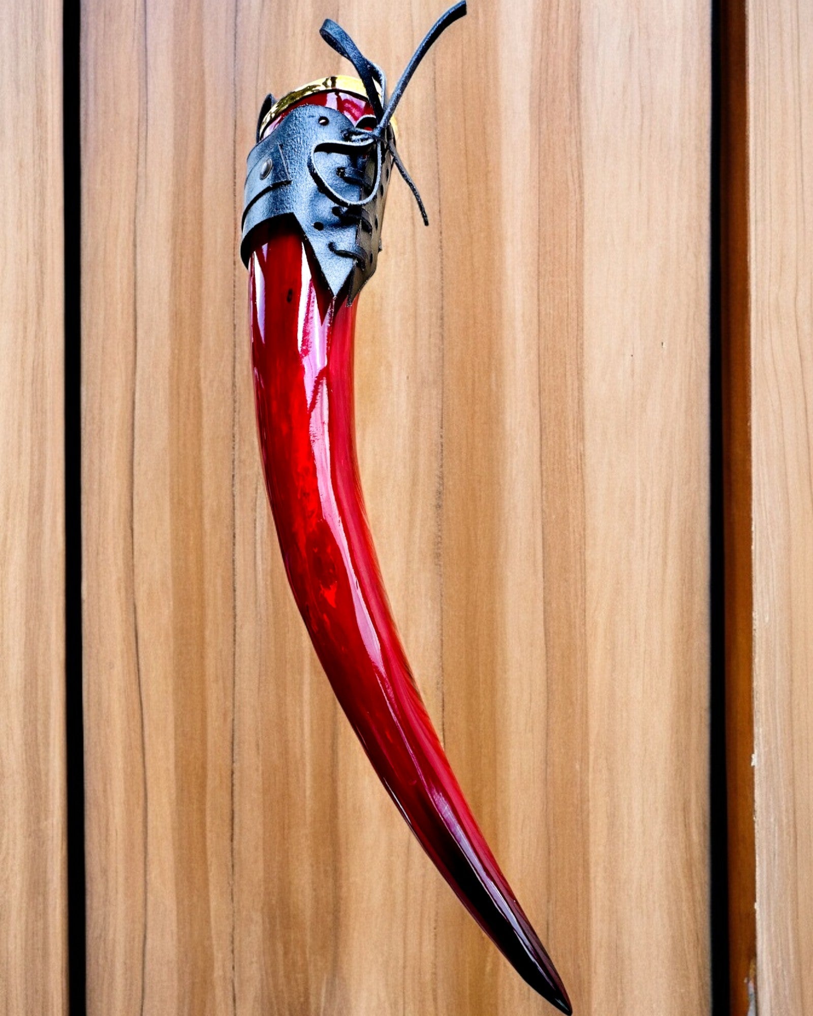 Tazza corno del guerriero - Rosso - personalizzabile con incisione