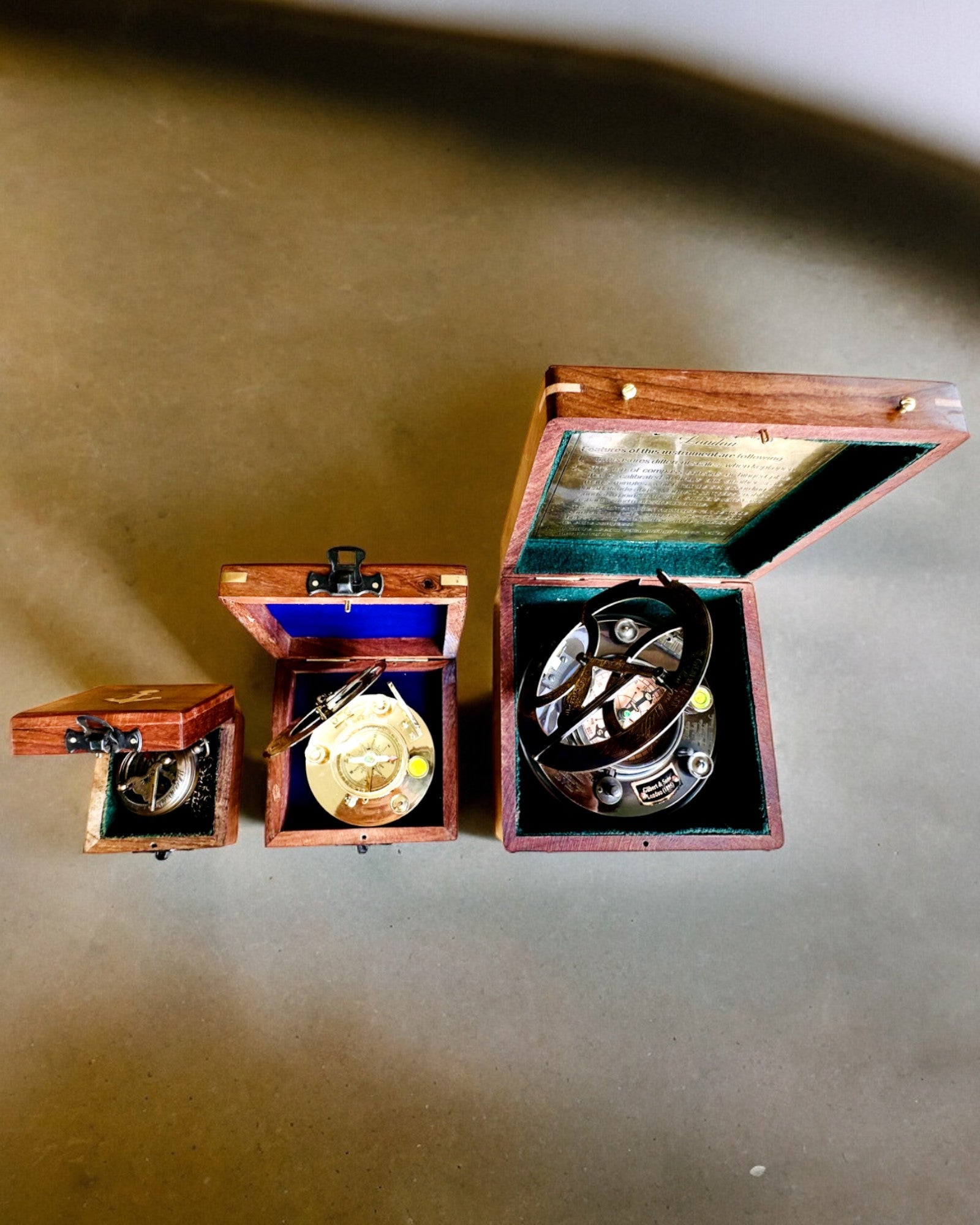 Scatola in legno per bussola compatta "Maritime" - possibilità di personalizzazione con incisione