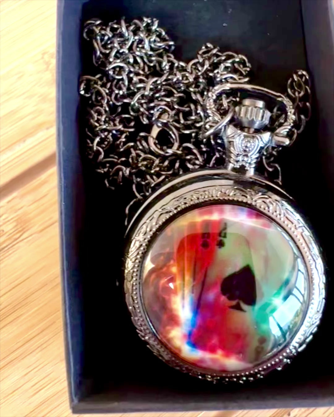 Orologio da tasca "Magiczna Talia" - Accessorio elegante in acciaio inossidabile, personalizzazione con incisione per regalo