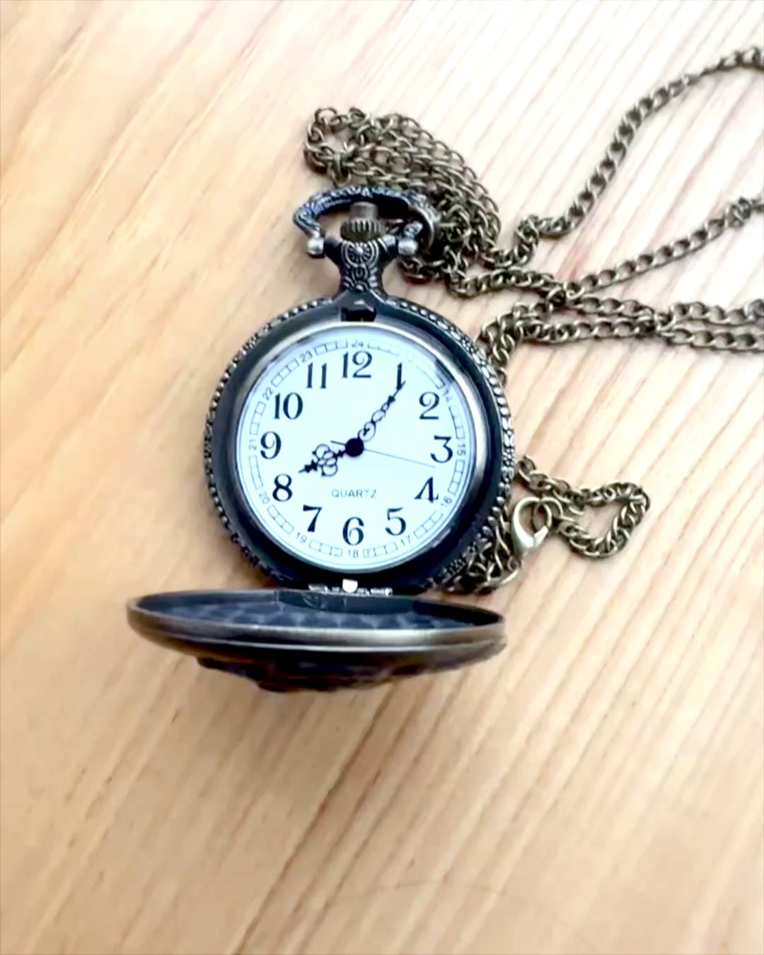 Orologio da Tasca Locomotiva del Tempo con incisione, come regalo, motivo treno