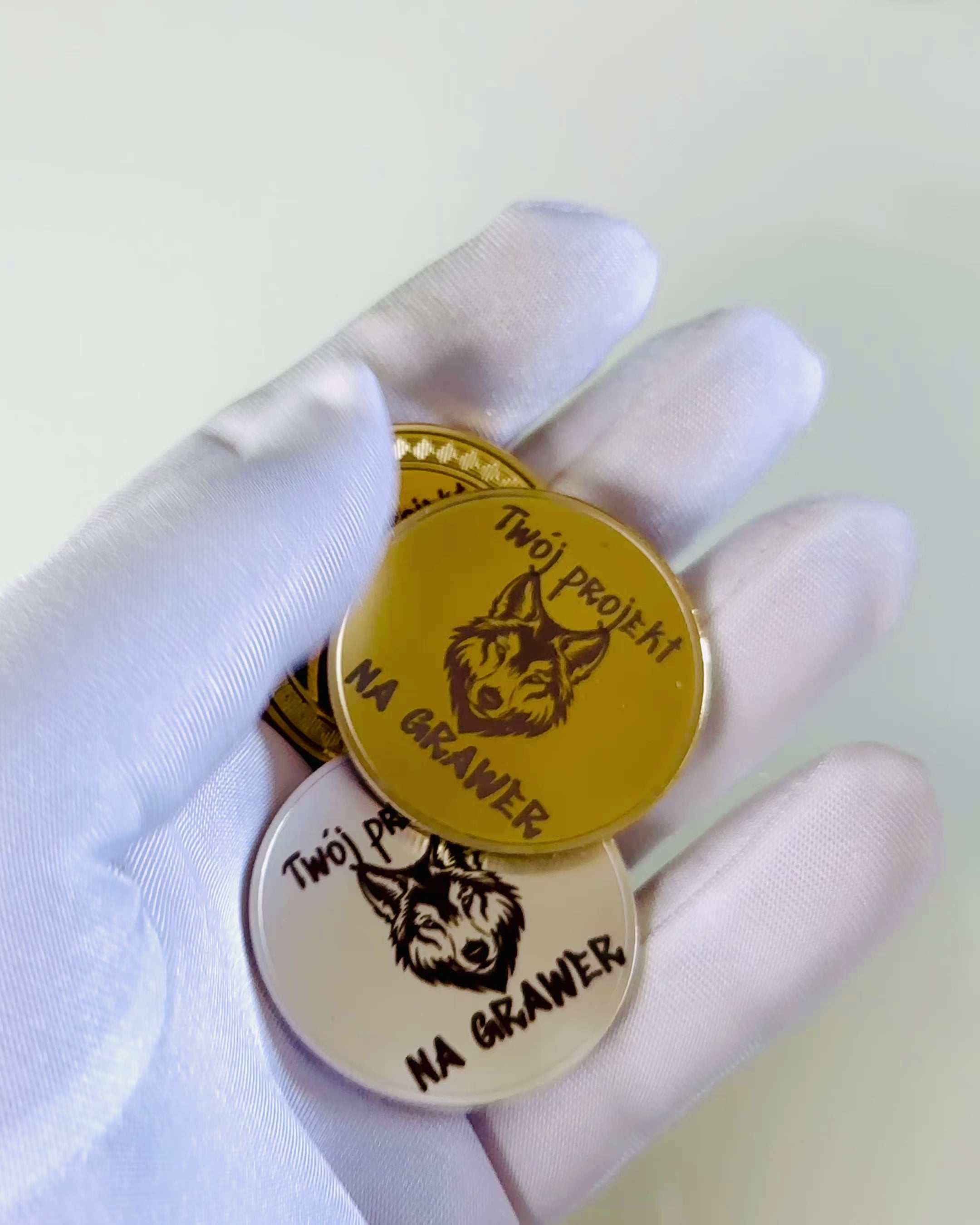 Moneta Sfida Vuota con Possibilità di Personalizzazione con Incisione – Da Collezione, 40mm, quattro modelli