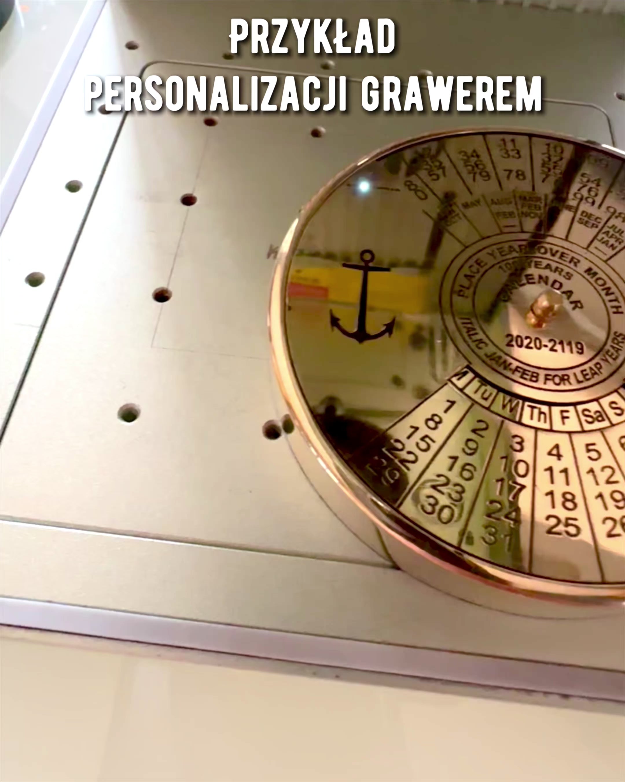 Calendario dell’Eternità Navigazione – Calendario in ottone 100 anni – possibilità di incisione come regalo