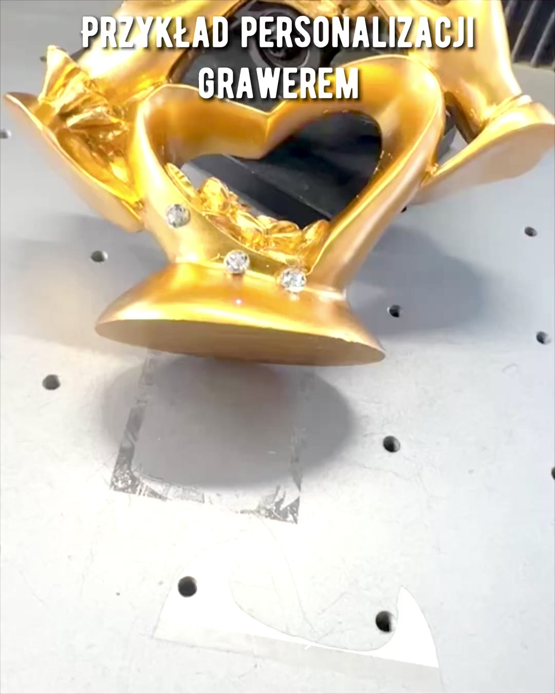 Figurina "Tocco d'Amore" 10 cm di altezza, con Opzione di Incisione per regalo