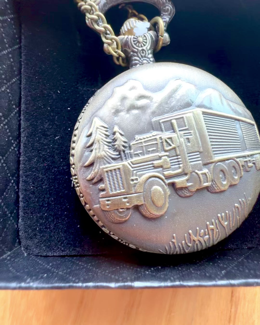Orologio da Tasca "Road King" – con motivo Camion, con incisione, per regalo